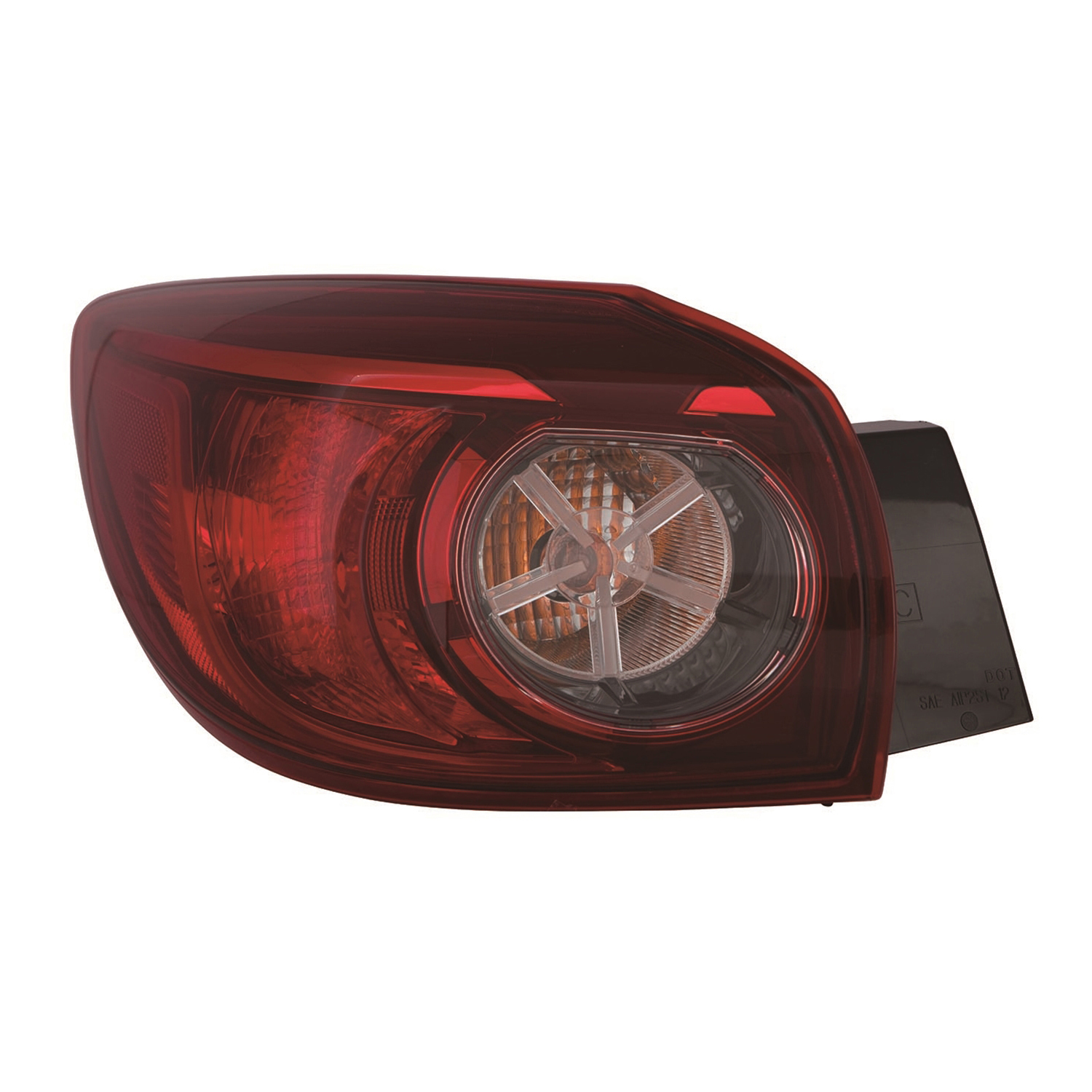 Left Driver Side Tail Light For 14-18 Mazda 3; CAPA Certified