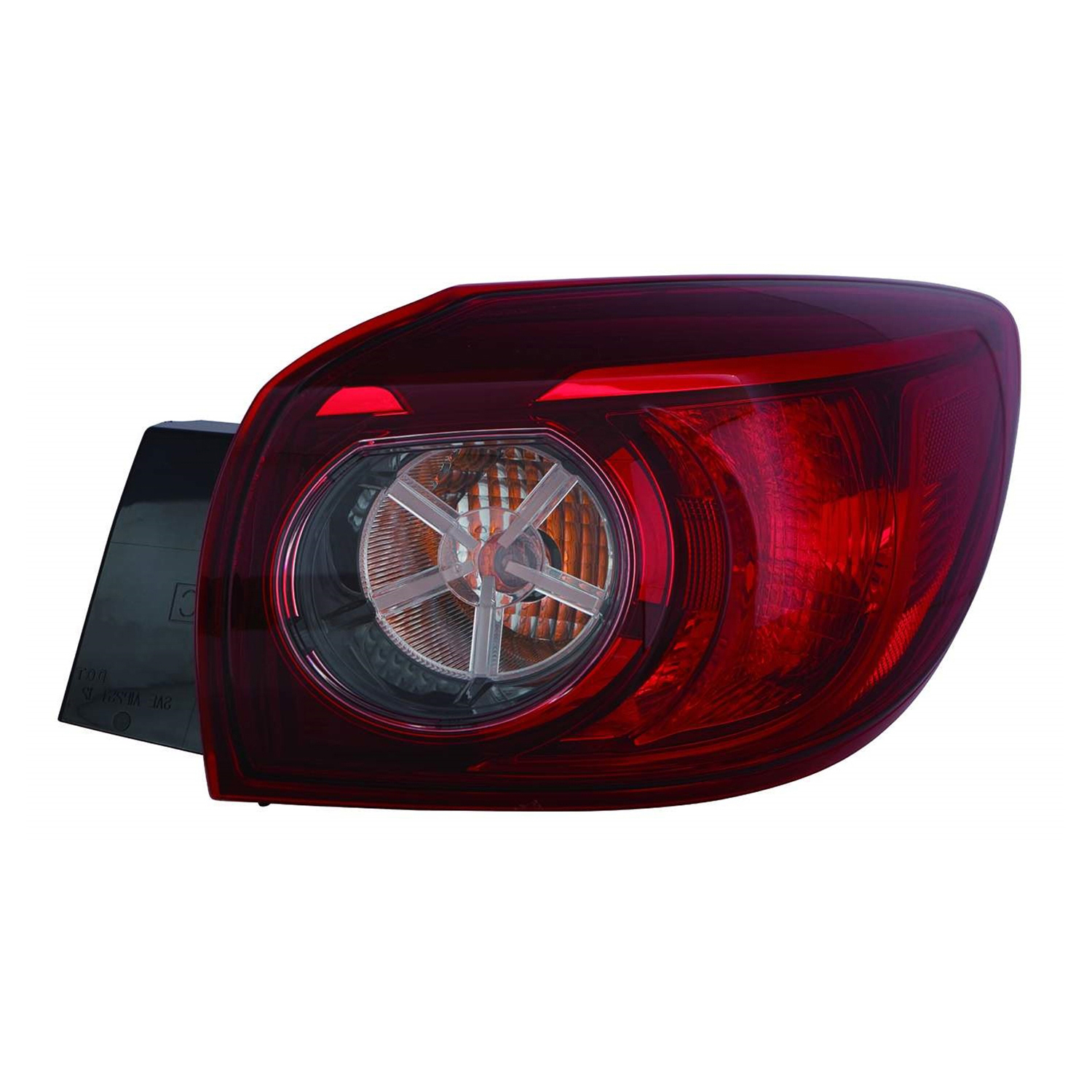 Right Passenger Side Tail Light For 14-18 Mazda 3; CAPA Certified