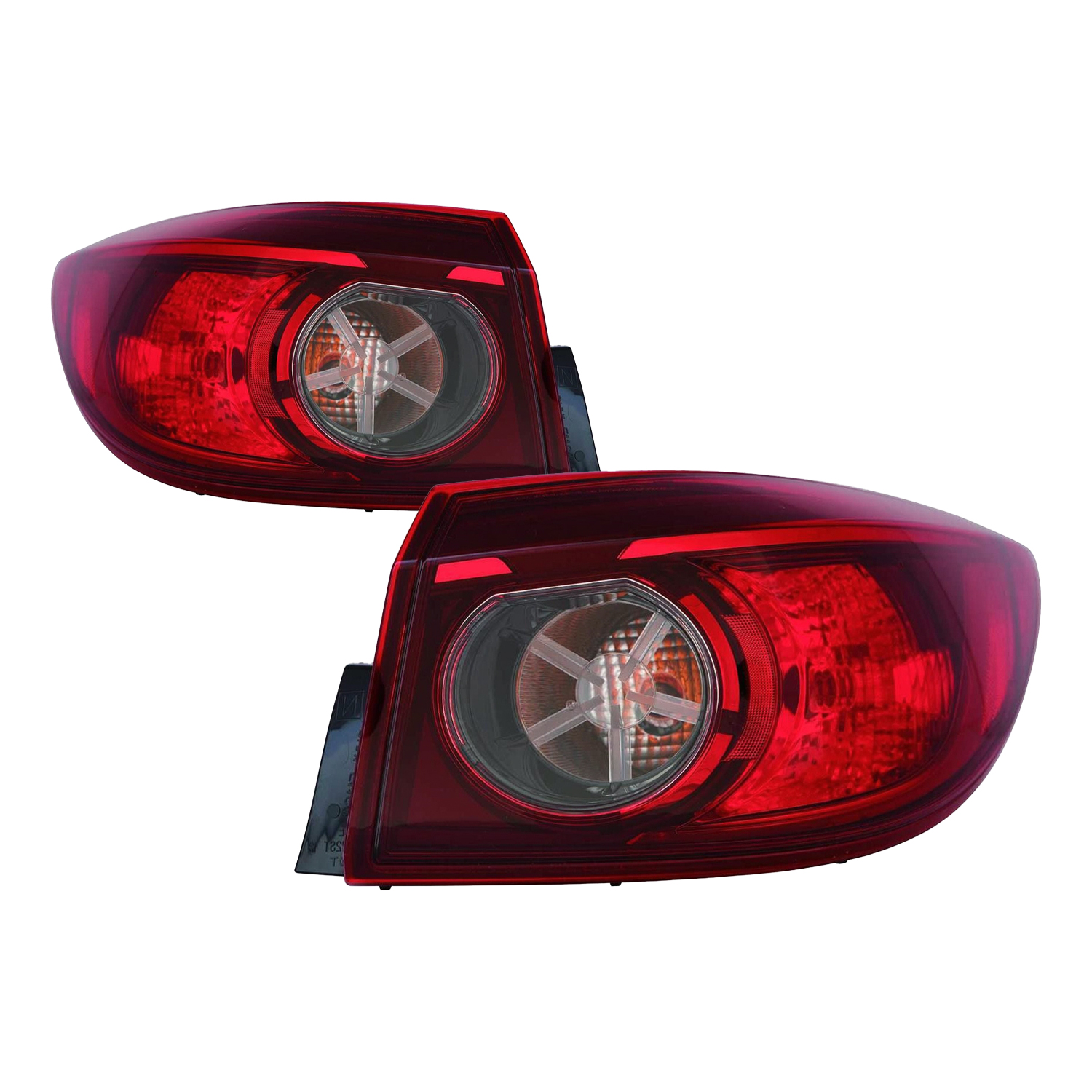 Tail Light Set For 14-18 Mazda 3; CAPA Certified