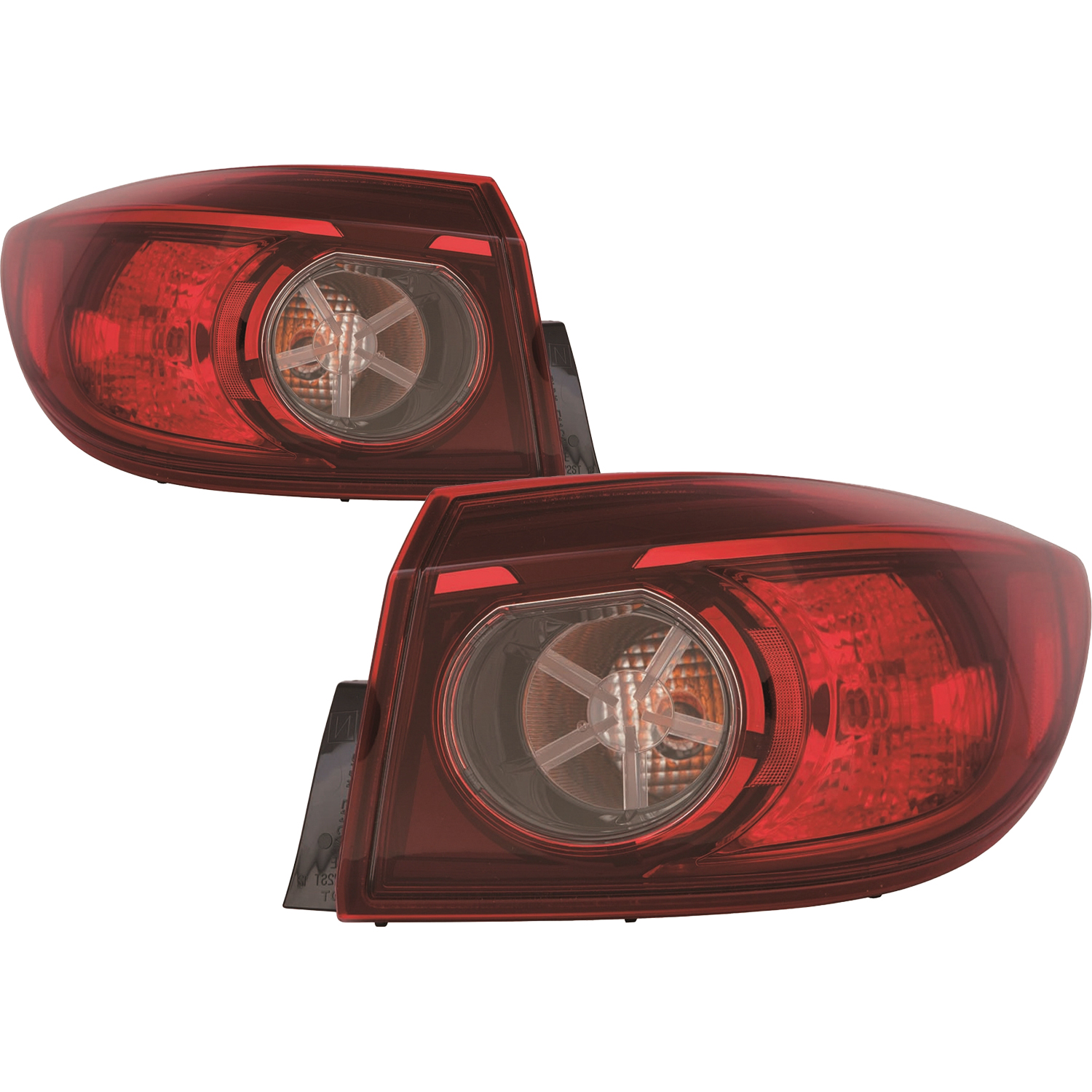 Tail Light Set For 14-18 Mazda 3; CAPA Certified
