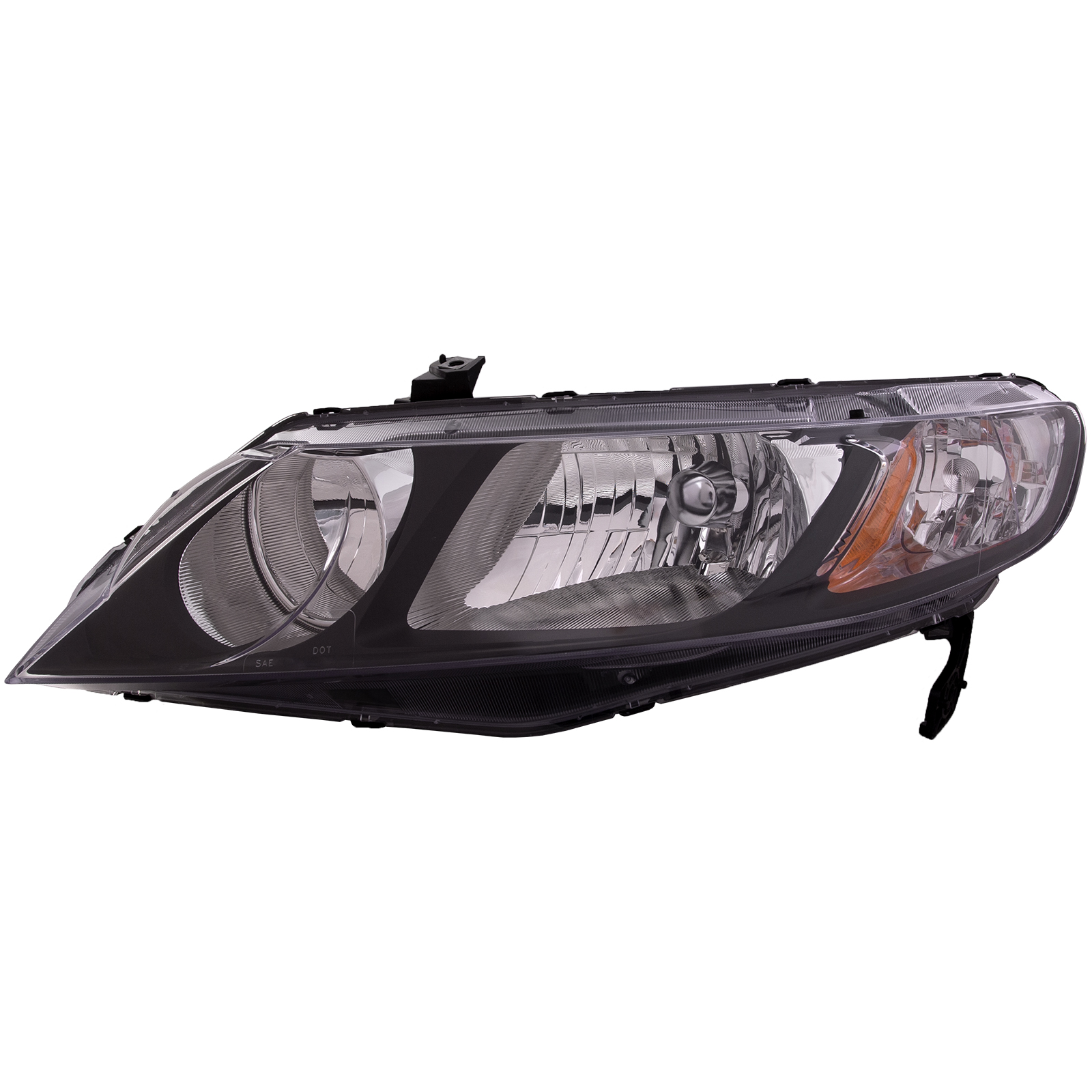 Left Driver Side Headlight For 06-11 Honda Civic; CAPA Certified