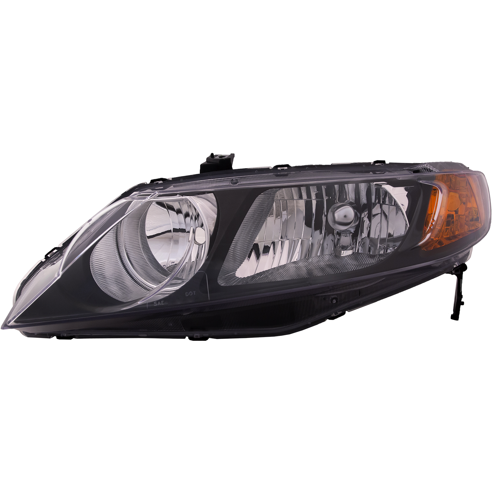 Left Driver Side Headlight For 06-08 Honda Civic; CAPA Certified