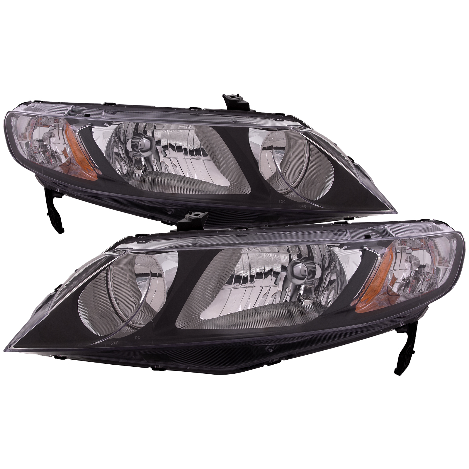 Headlight Set For 06-11 Honda Civic; CAPA Certified