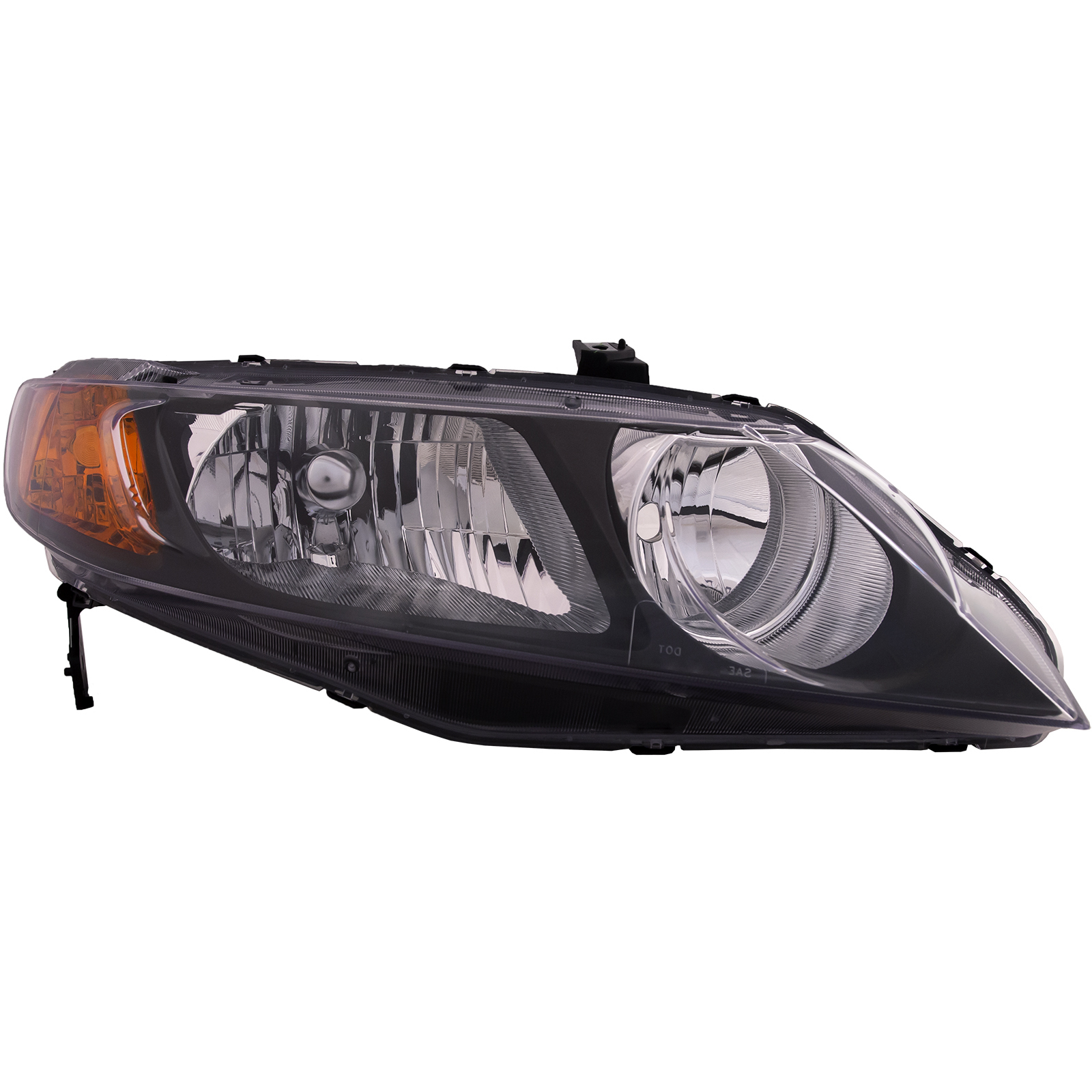 Right Passenger Side Headlight For 06-08 Honda Civic; CAPA Certified