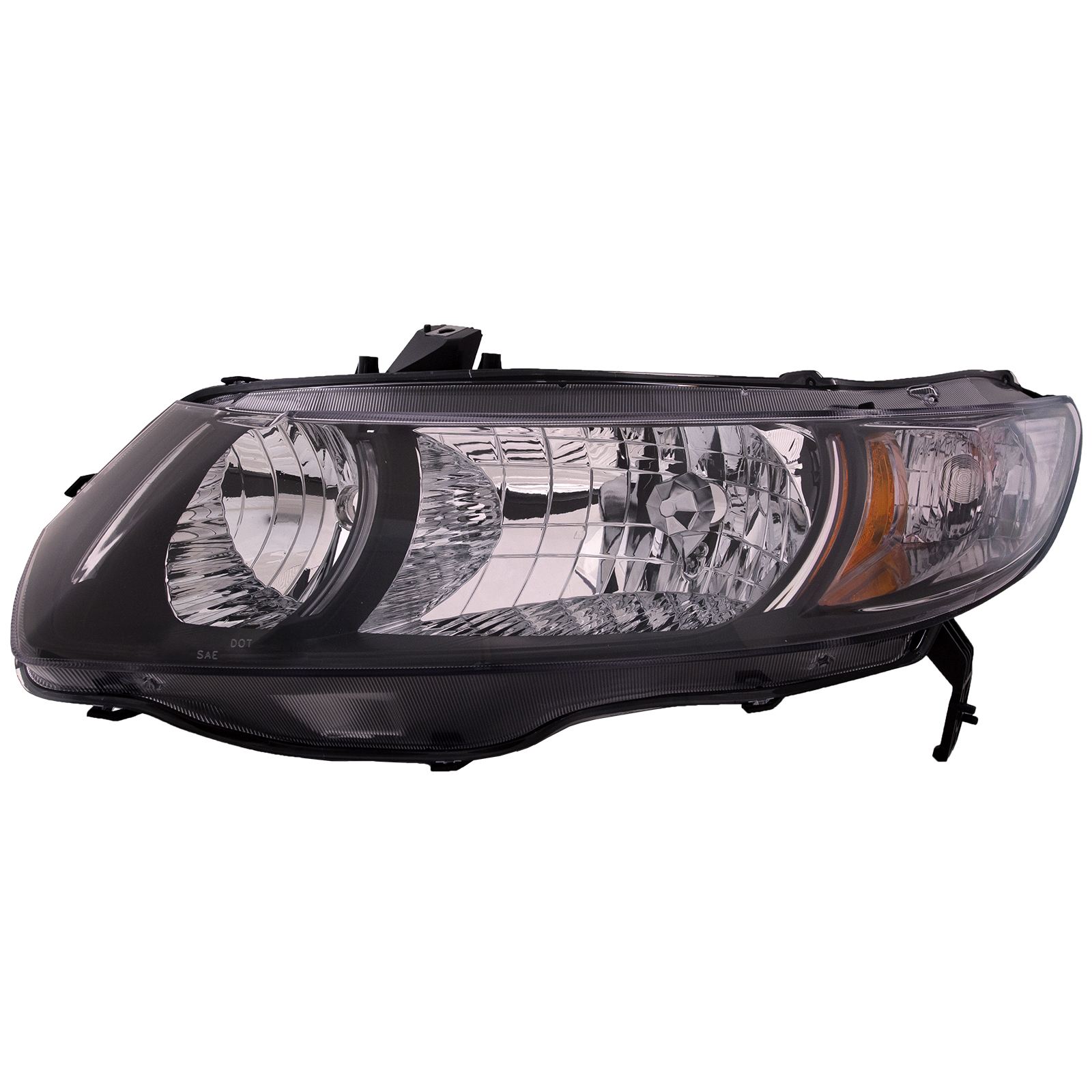 Left Driver Side Headlight For 09-11 Honda Civic; CAPA Certified