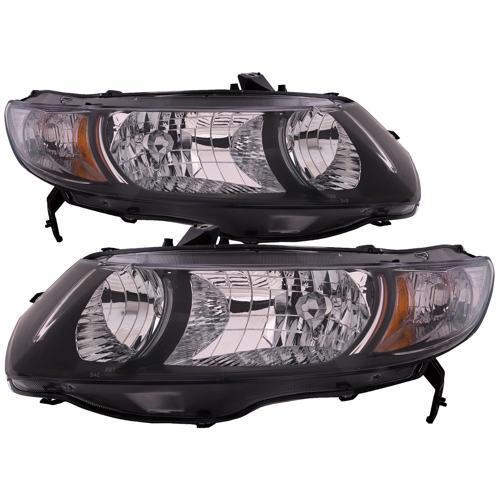 Headlight Set For 10-11 Honda Civic; CAPA Certified