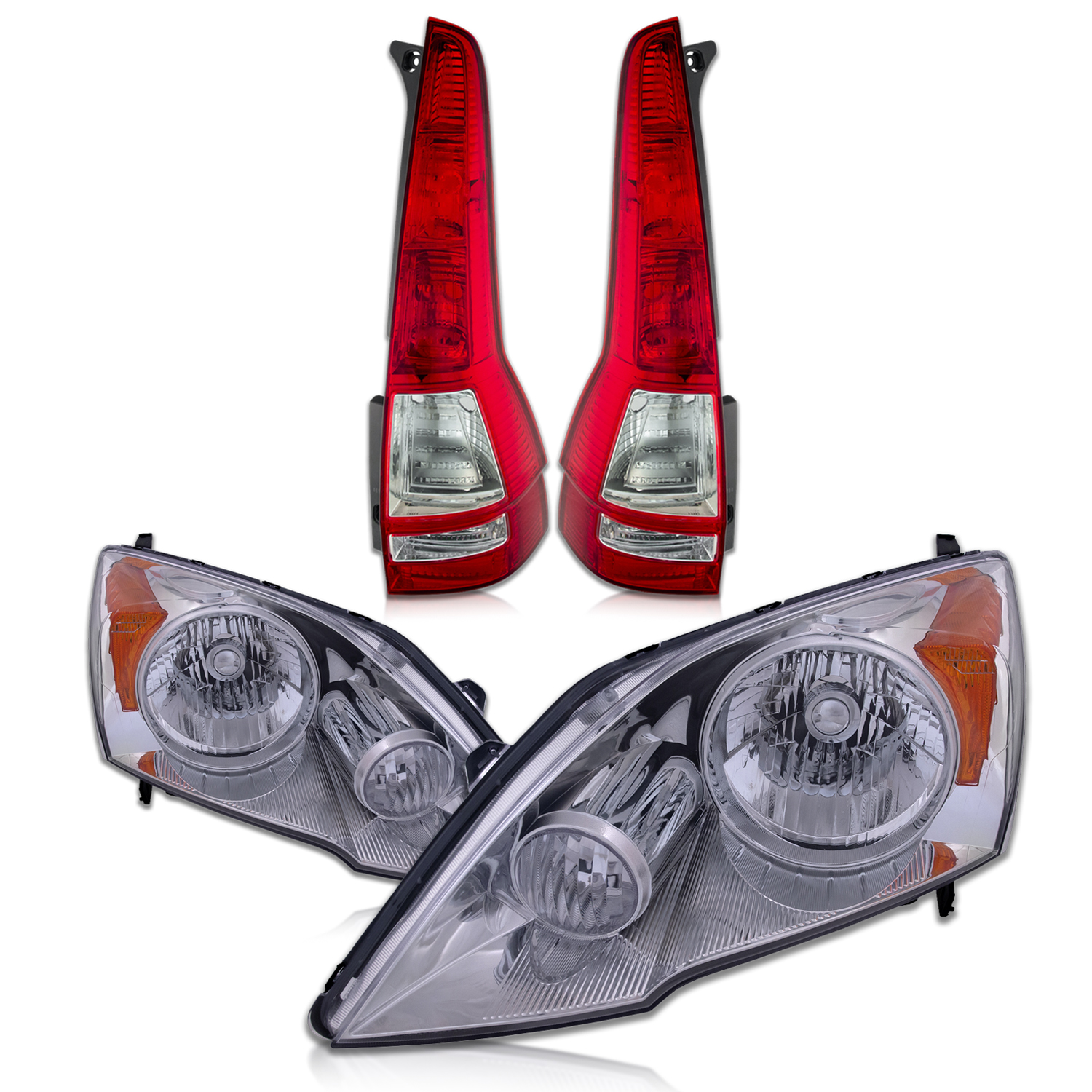 Headlight Set For 07-11 Honda CR-V; CAPA Certified