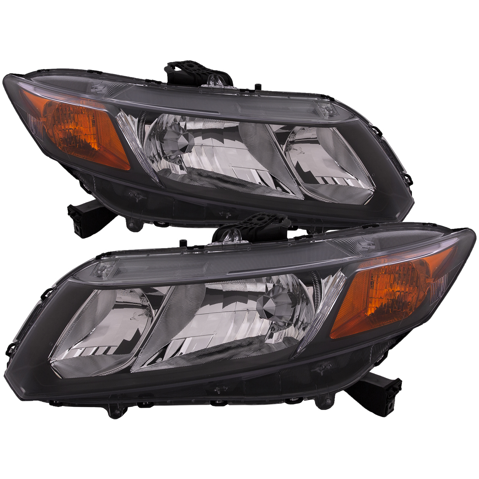 Headlight Set For 12 Honda Civic; CAPA Certified