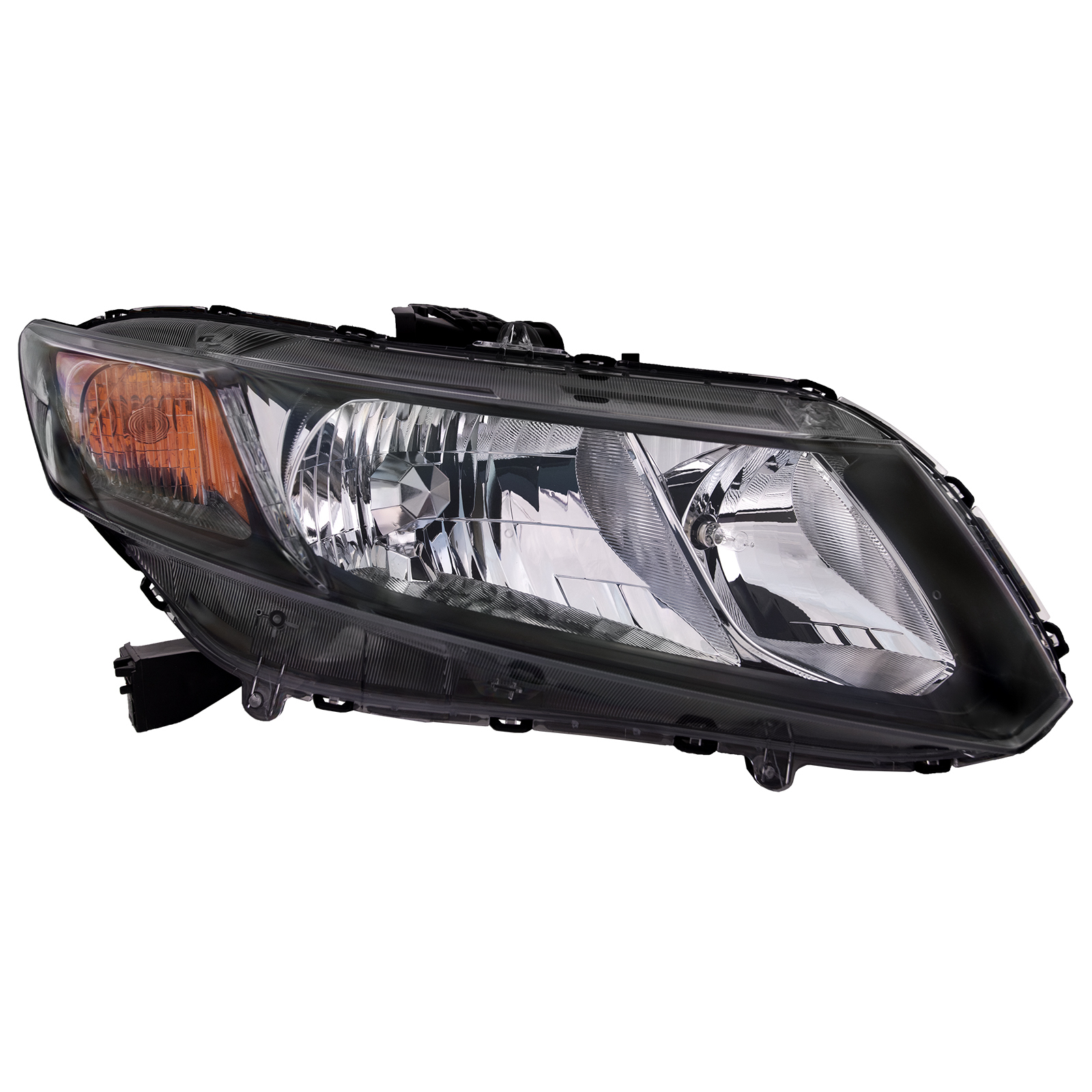 Right Passenger Side Headlight For 13-15 Honda Civic; CAPA Certified