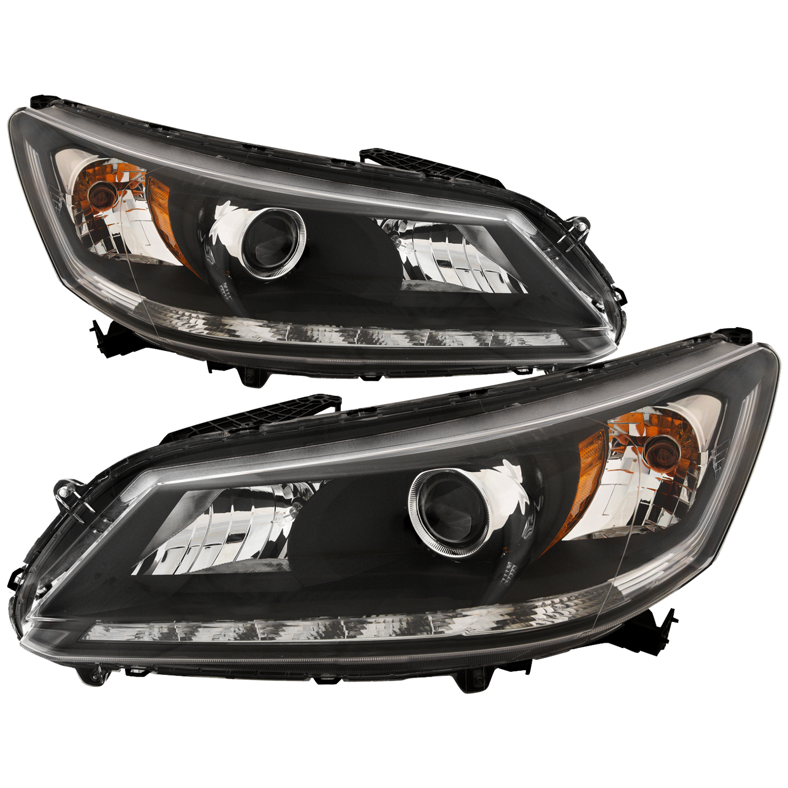 Headlight Set For 13-15 Honda Accord; CAPA Certified