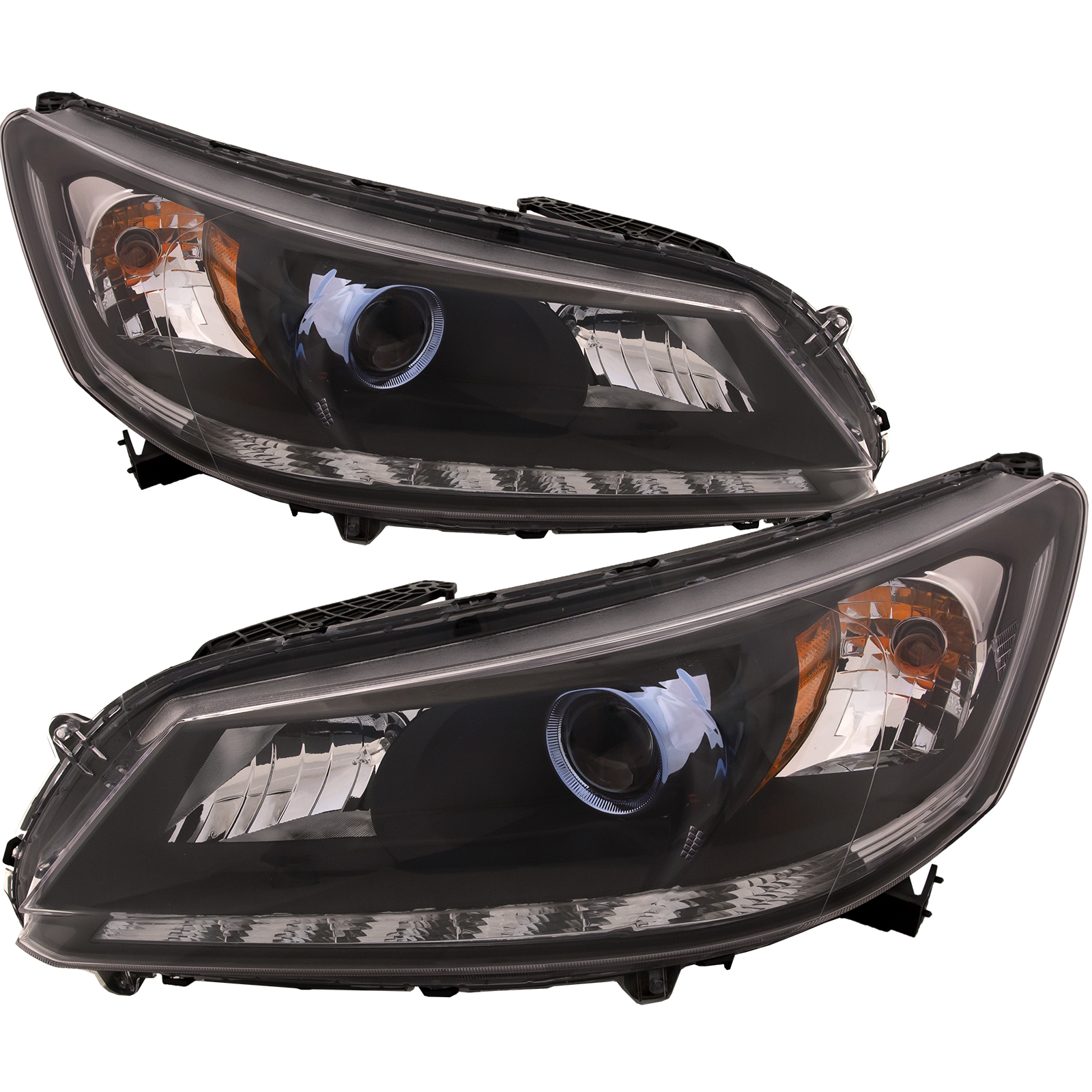 Headlight Set For 14-15 Honda Accord; CAPA Certified