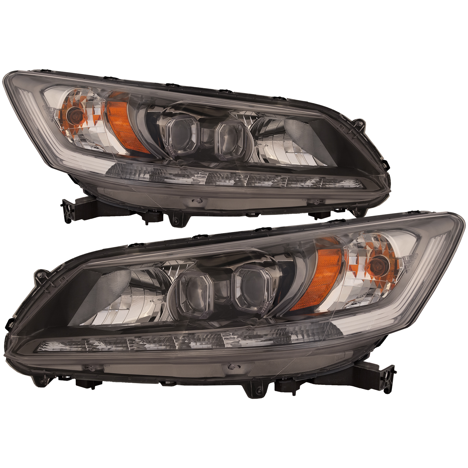 Headlight Set For 13-15 Honda Accord; CAPA Certified