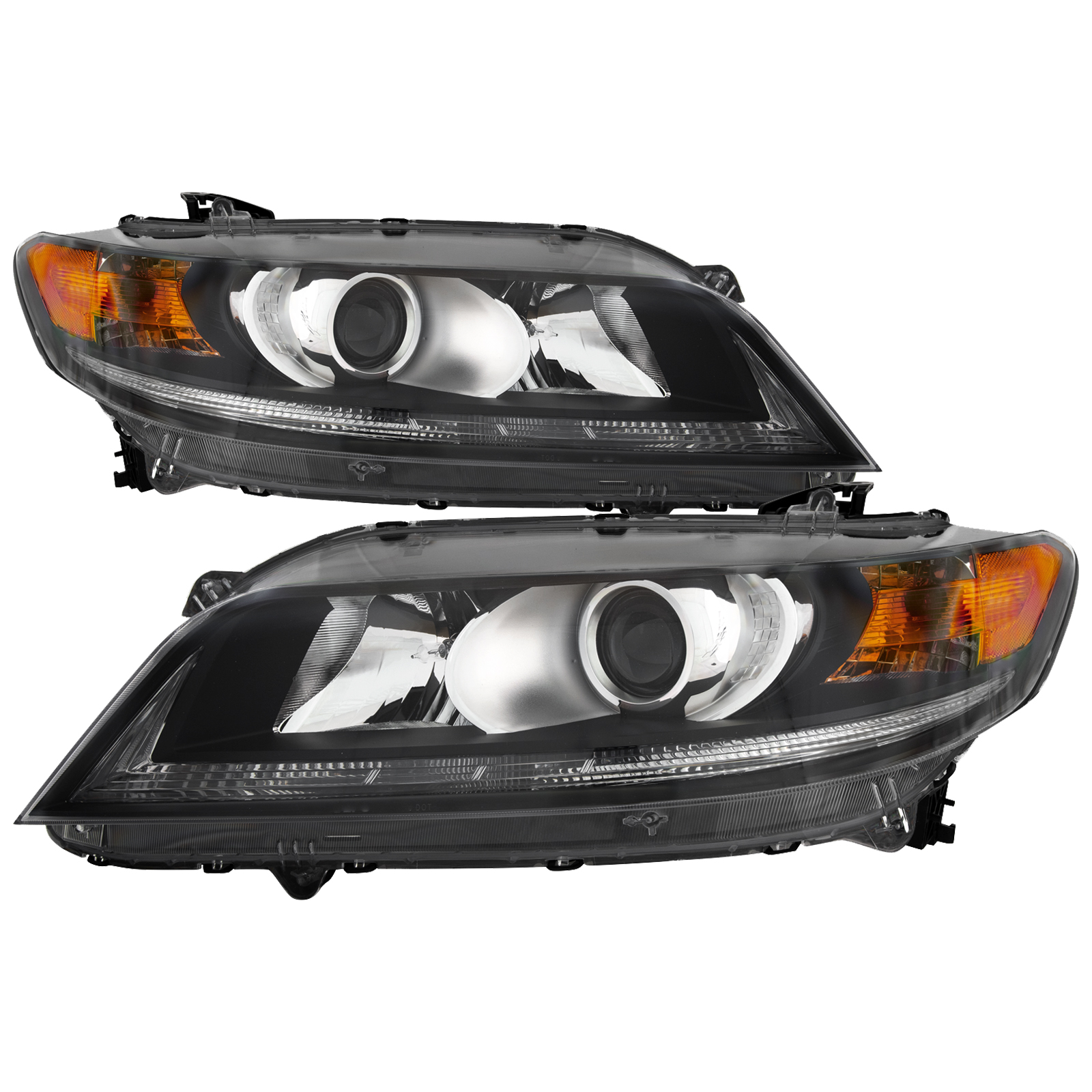 Headlight Set For 13-15 Honda Accord; CAPA Certified