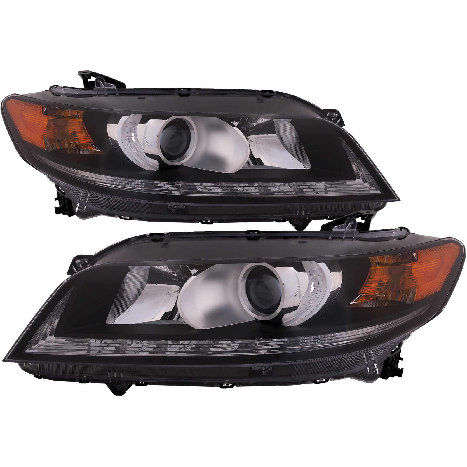 Headlight Set For 13-15 Honda Accord; CAPA Certified