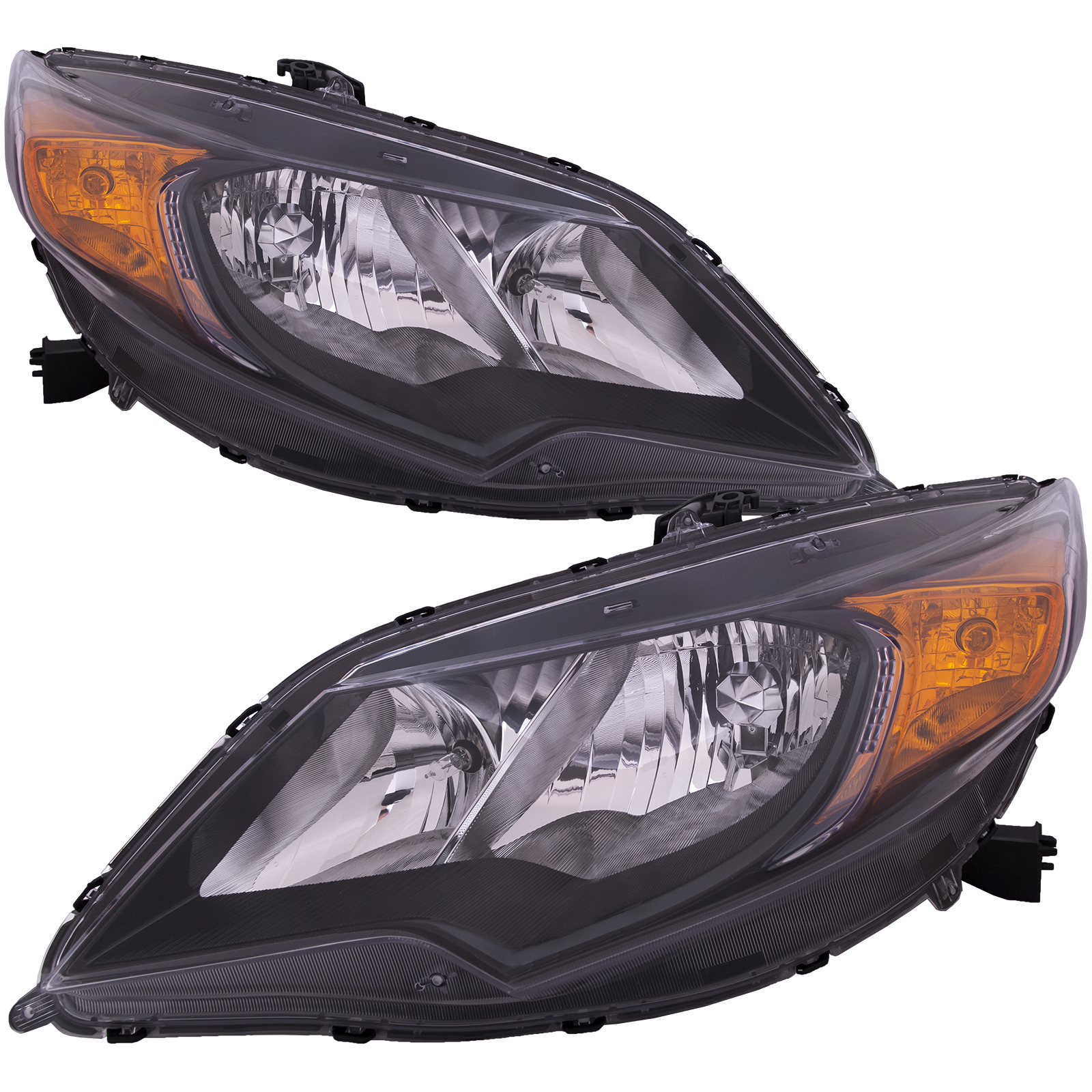 Headlight Set For 14-15 Honda Civic; CAPA Certified