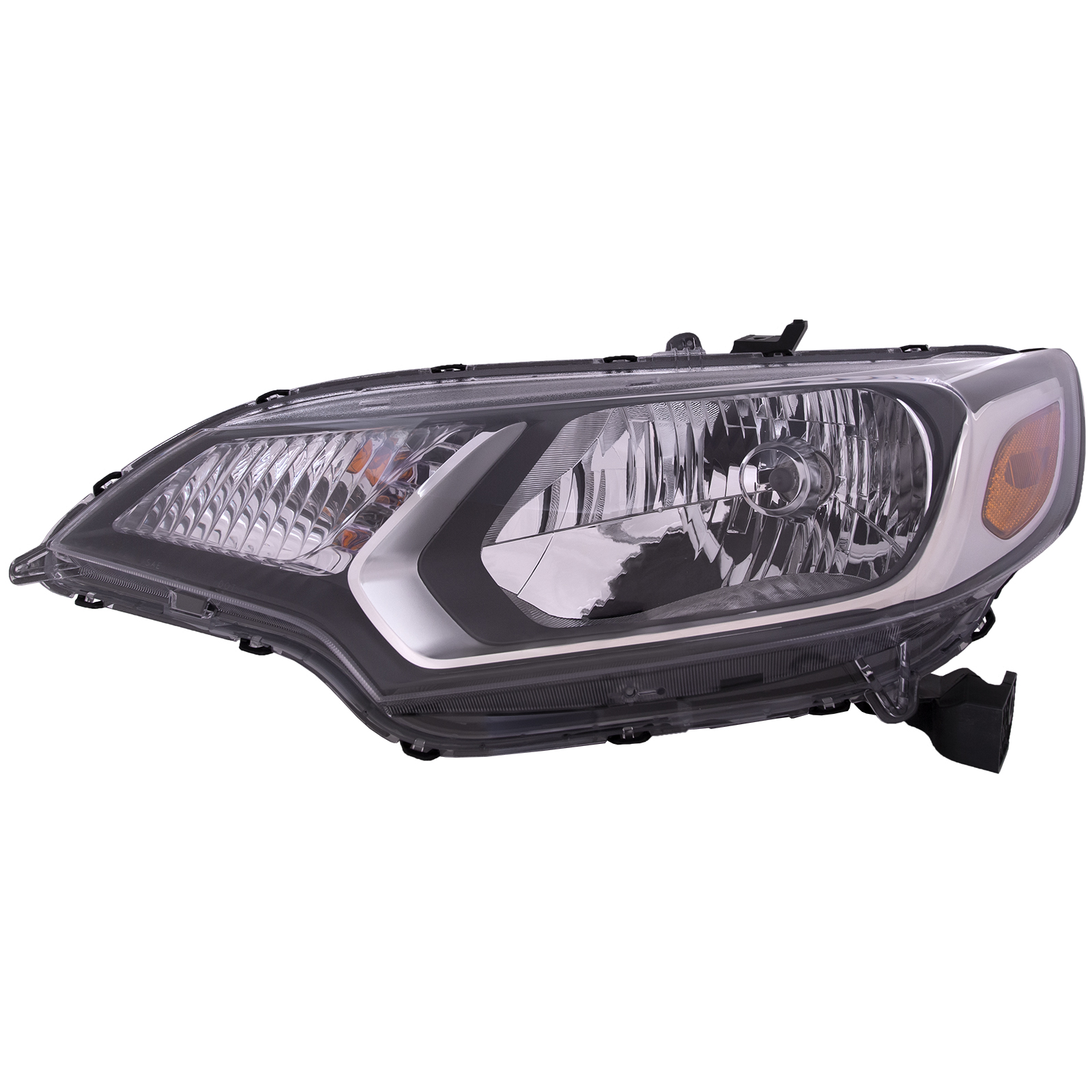 Left Driver Side Headlight For 15-17 Honda Fit; CAPA Certified