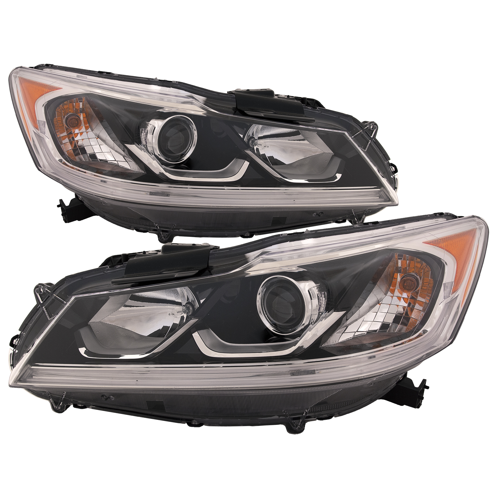 Headlight Set For 16-17 Honda Accord; CAPA Certified