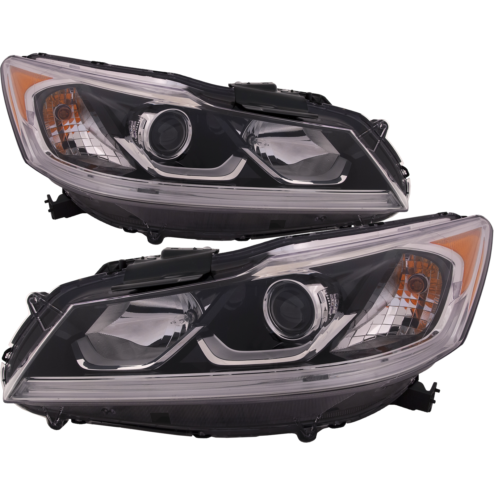 Headlight Set For 16-17 Honda Accord; CAPA Certified