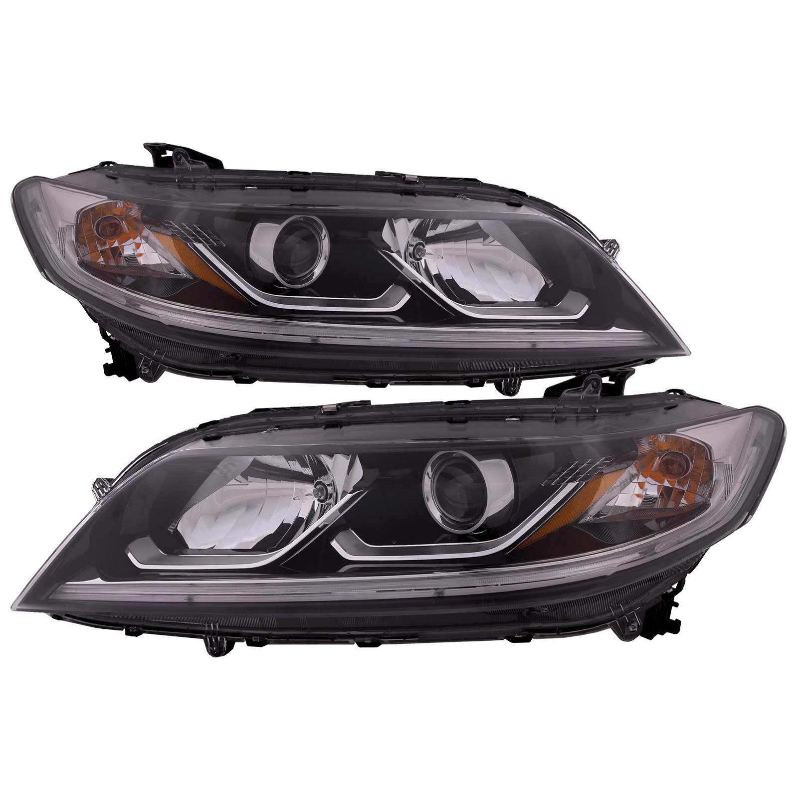 Headlight Set For 16-17 Honda Accord; CAPA Certified