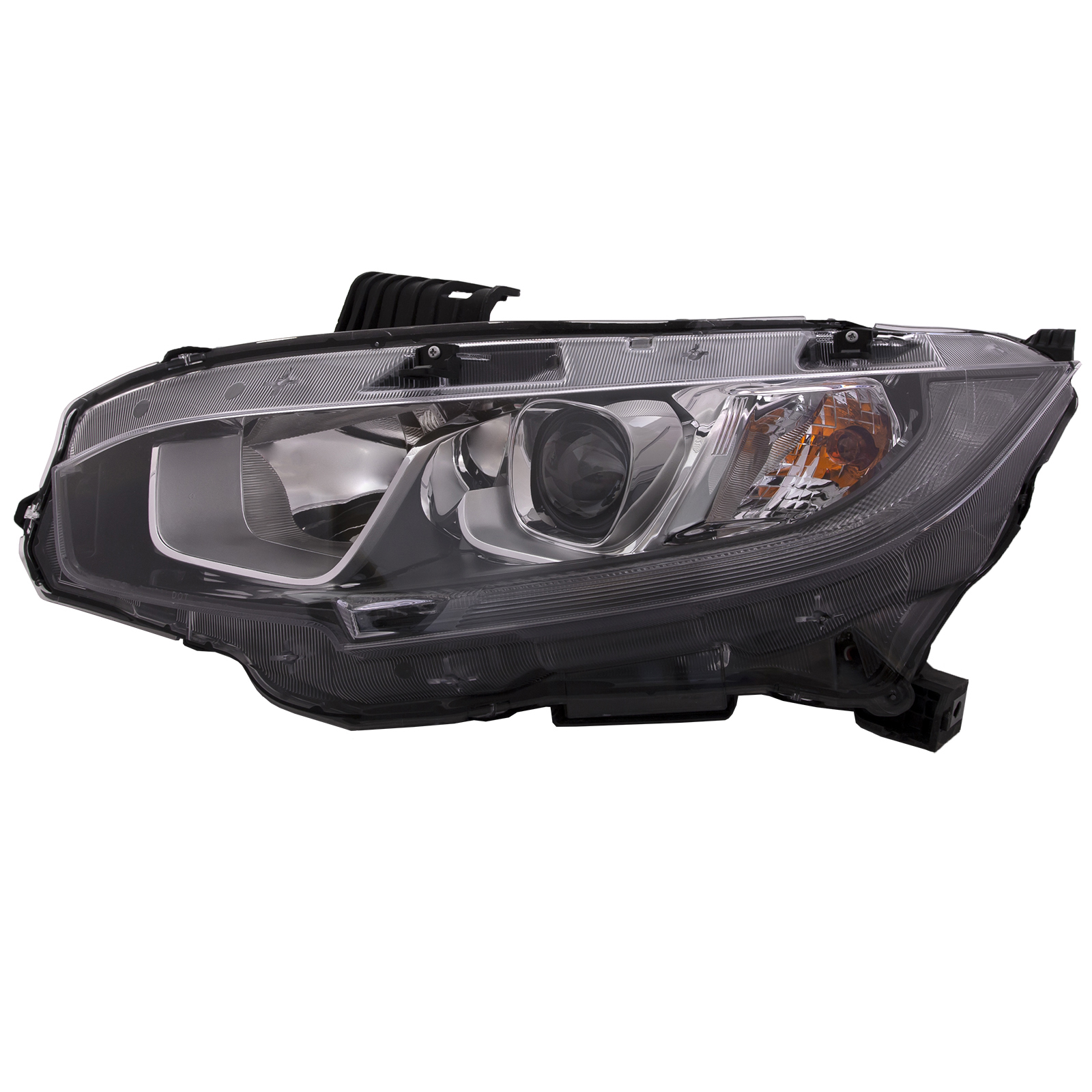 Left Driver Side Headlight For 16-20 Honda Civic; CAPA Certified