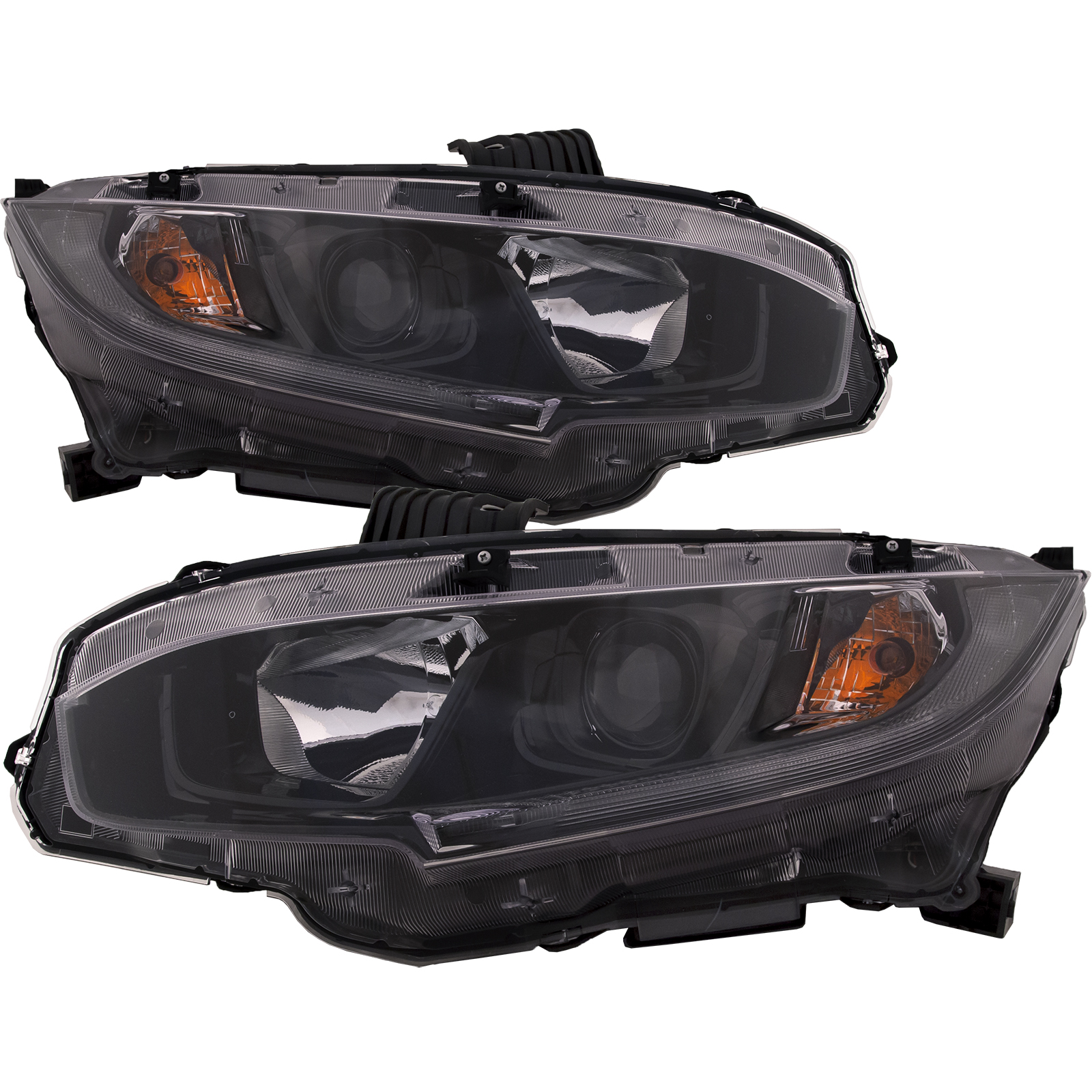 Headlight Set For 19-21 Honda Civic; CAPA Certified