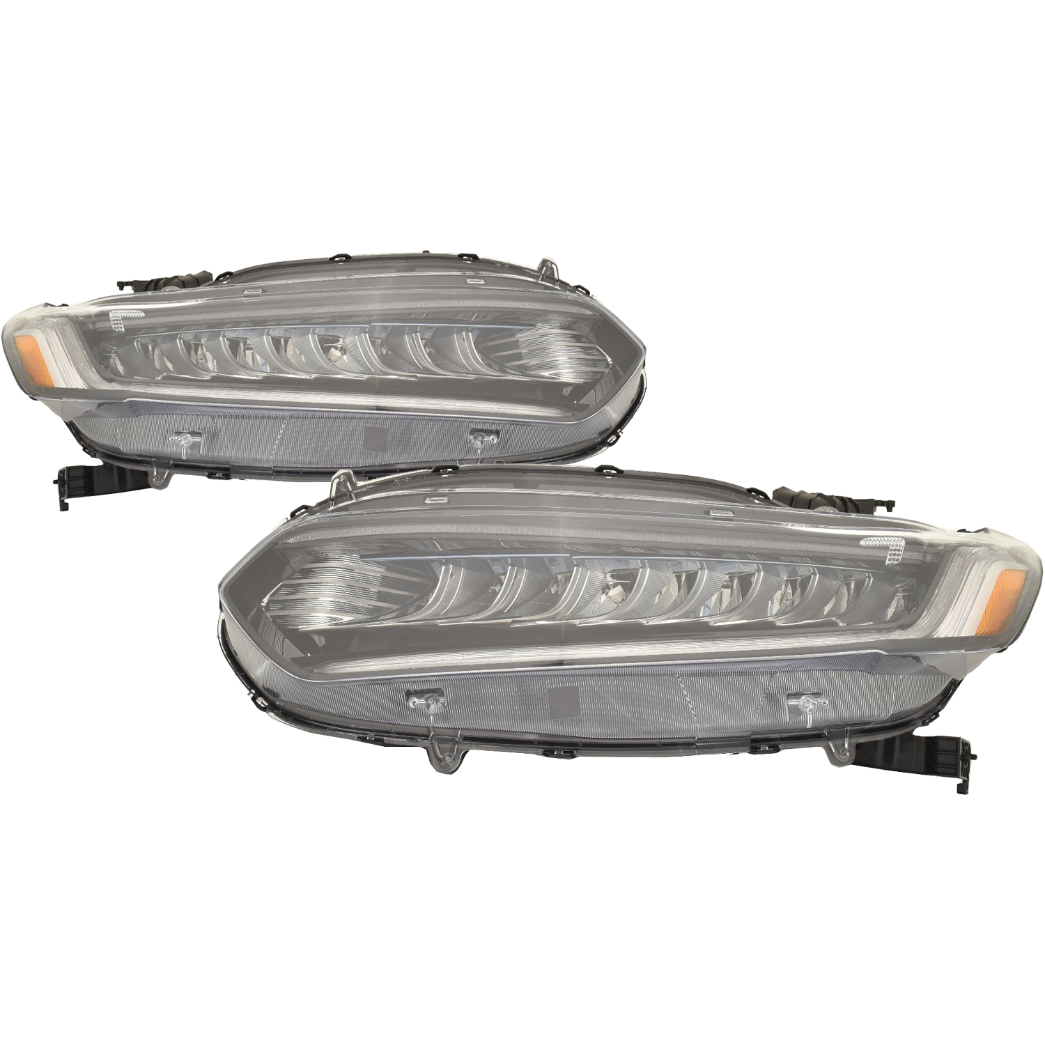 Headlight Set For 18-20 Honda Accord; CAPA Certified