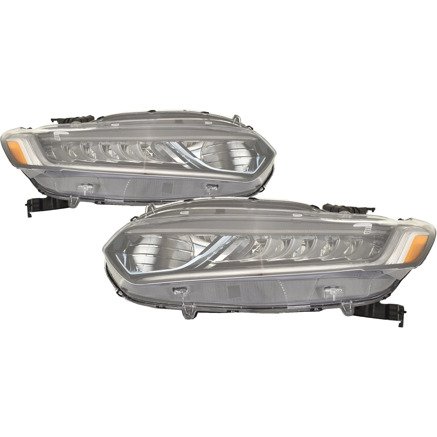 Headlight Set For 18-20 Honda Accord; CAPA Certified