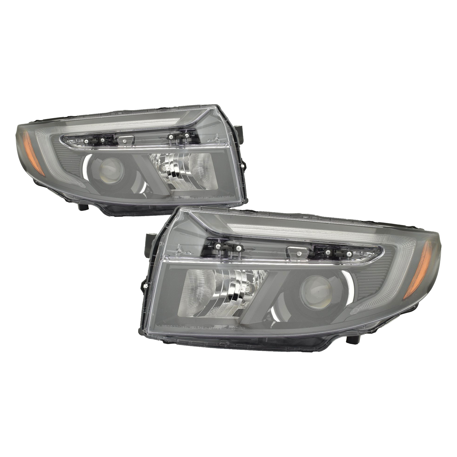 Headlight Set For 21-25 Honda Ridgeline; CAPA Certified