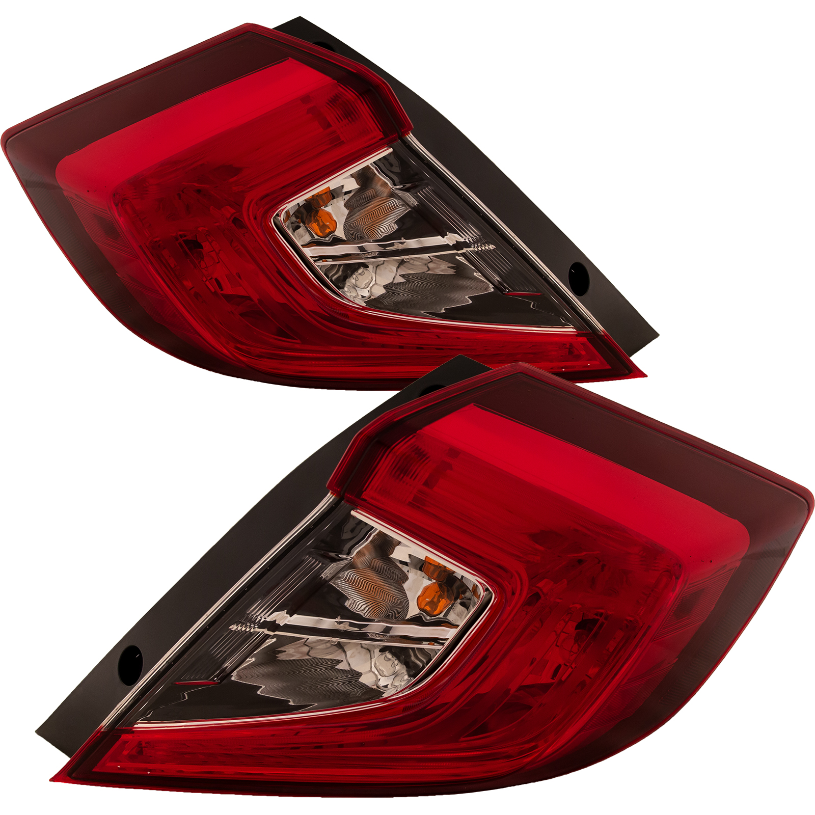 Tail Light Set For 16-21 Honda Civic; CAPA Certified