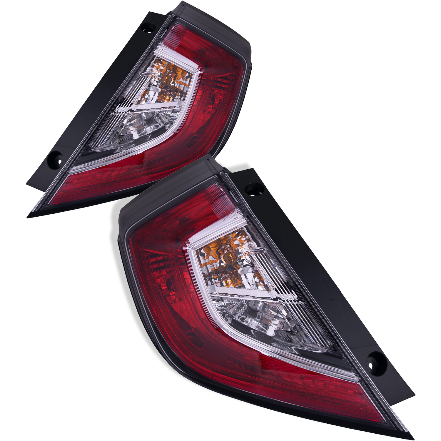 Tail Light Set For 17-21 Honda Civic; CAPA Certified