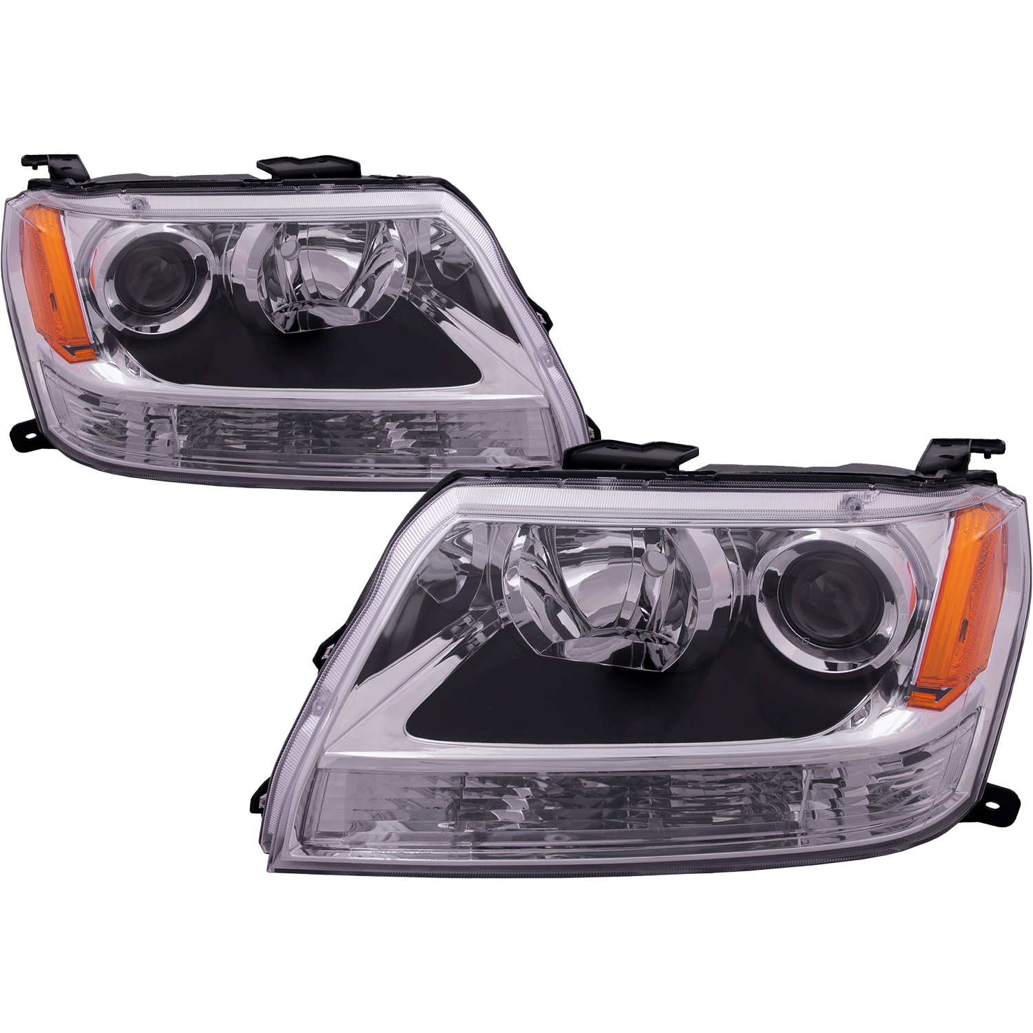 Headlight Set For 09-13 Suzuki Grand Vitara; CAPA Certified