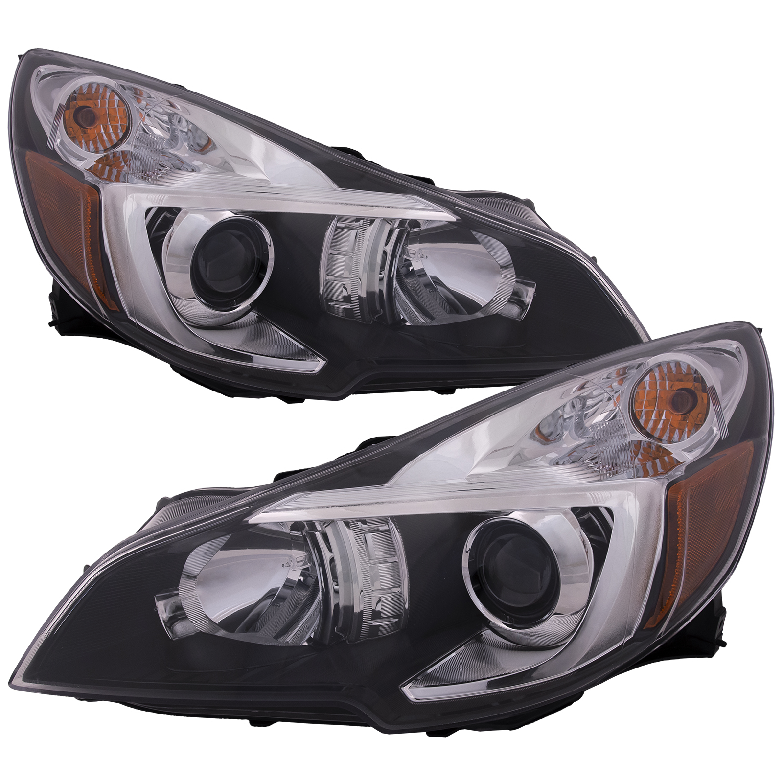 Headlight Set For 13-14 Subaru Legacy, 13-14 Subaru Outback; CAPA Certified