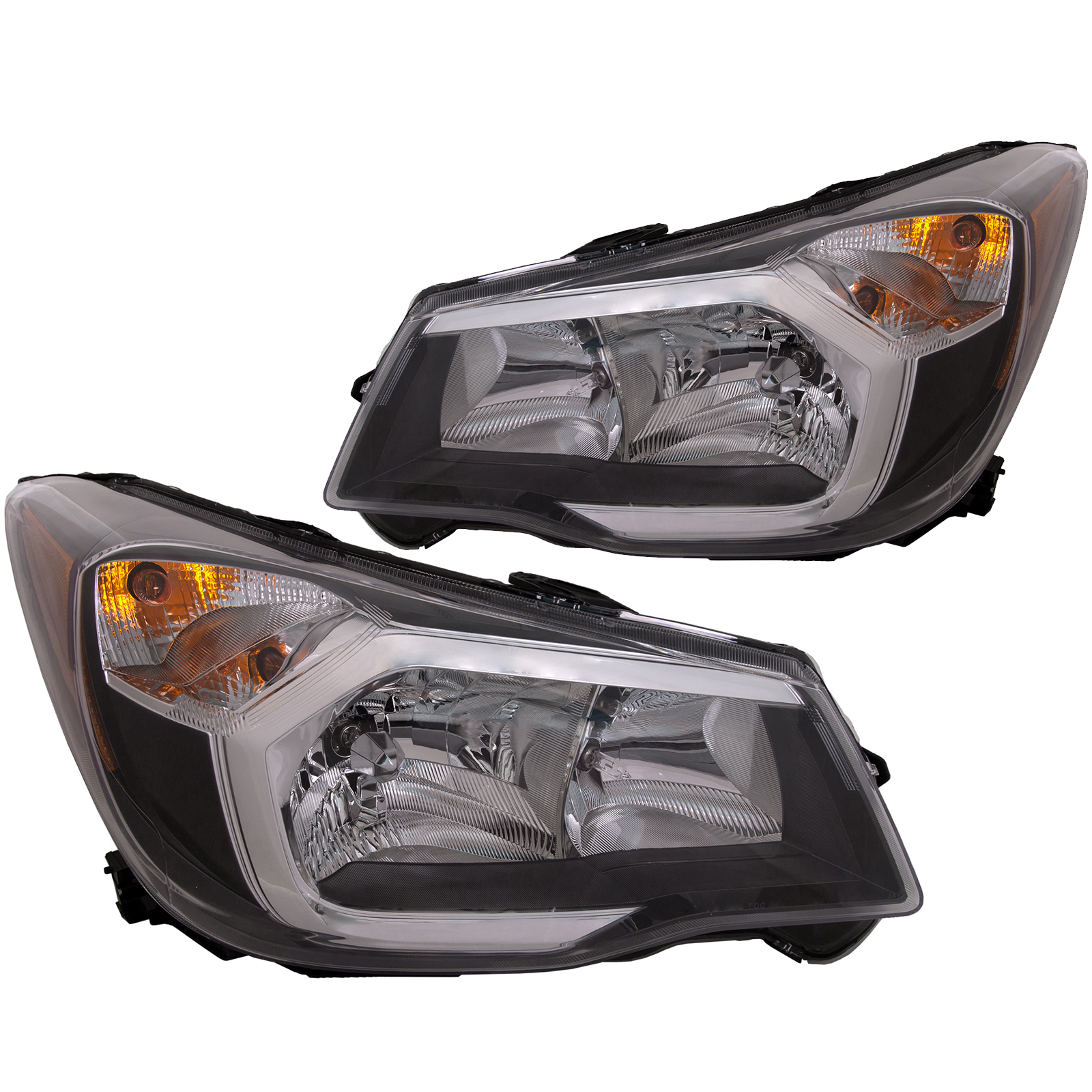 Headlight Set For 14-16 Subaru Forester; CAPA Certified