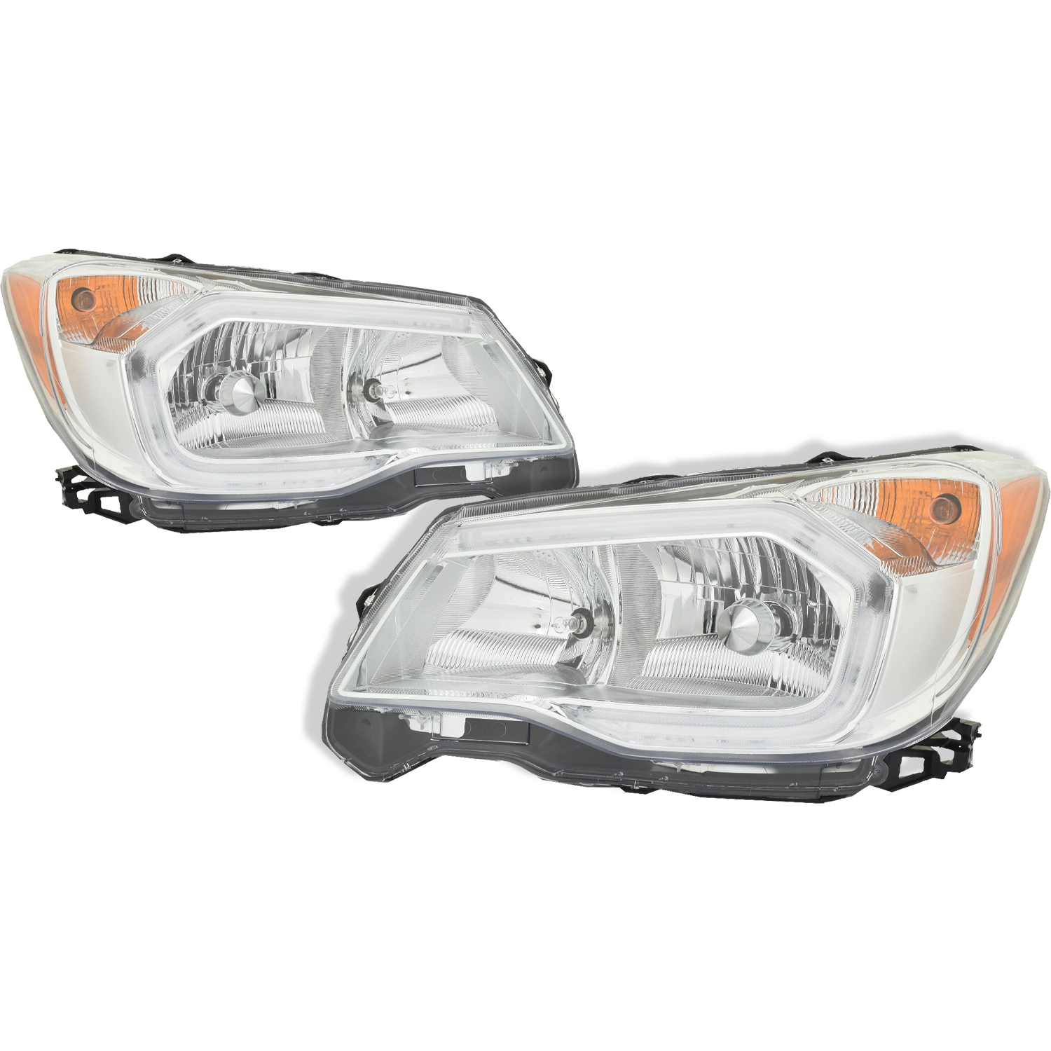 Headlight Set For 14-16 Subaru Forester; CAPA Certified