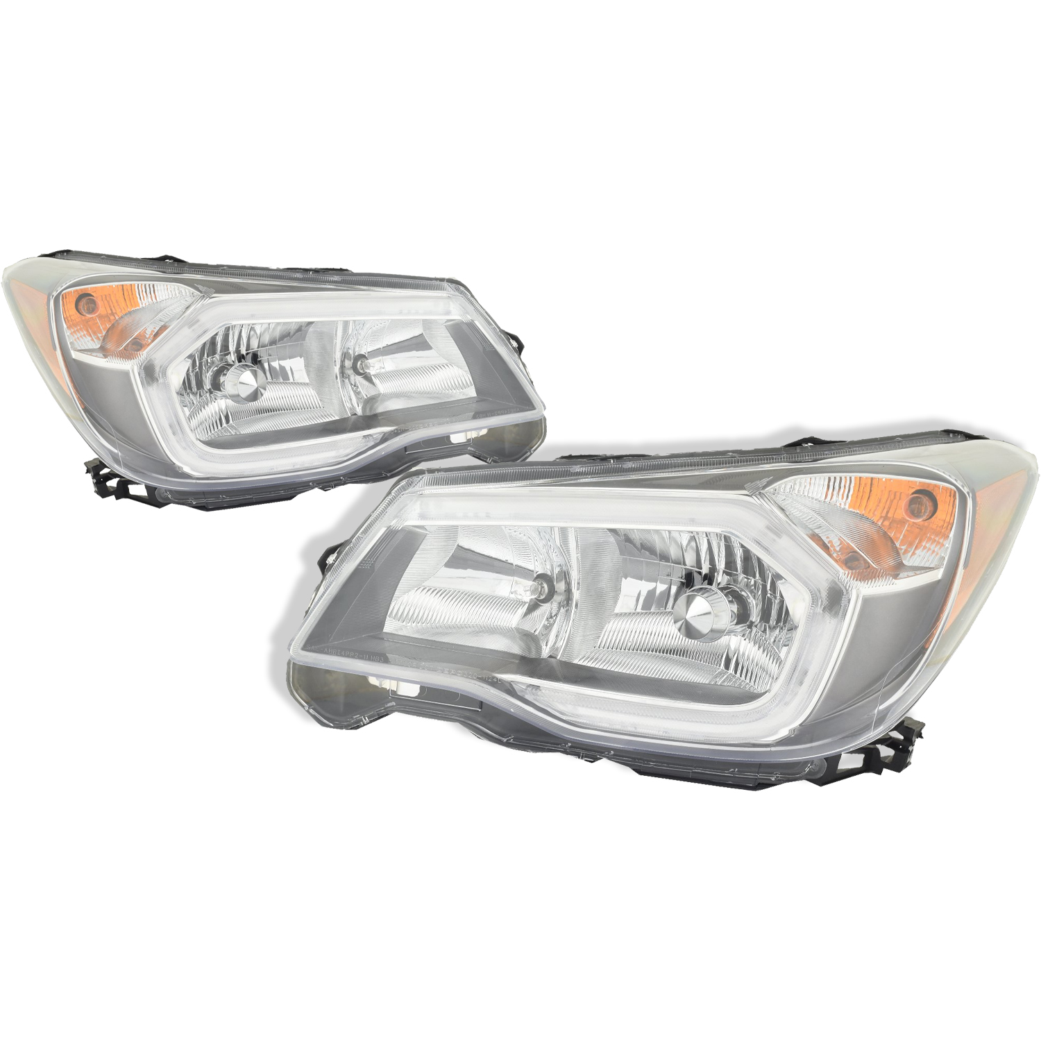 Headlight Set For 14-16 Subaru Forester; CAPA Certified