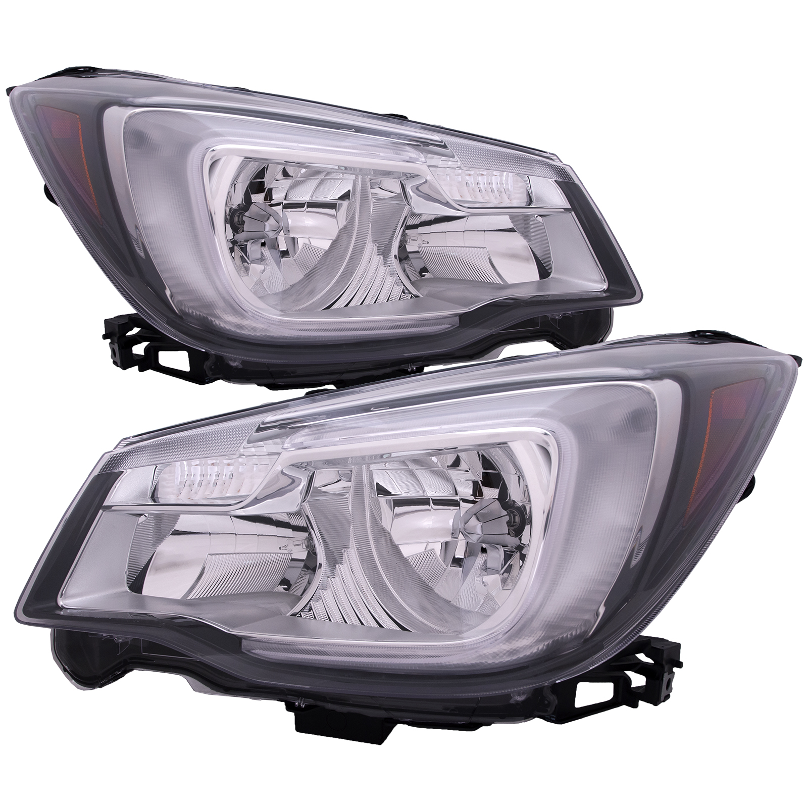 Headlight Set For 17-18 Subaru Forester; CAPA Certified