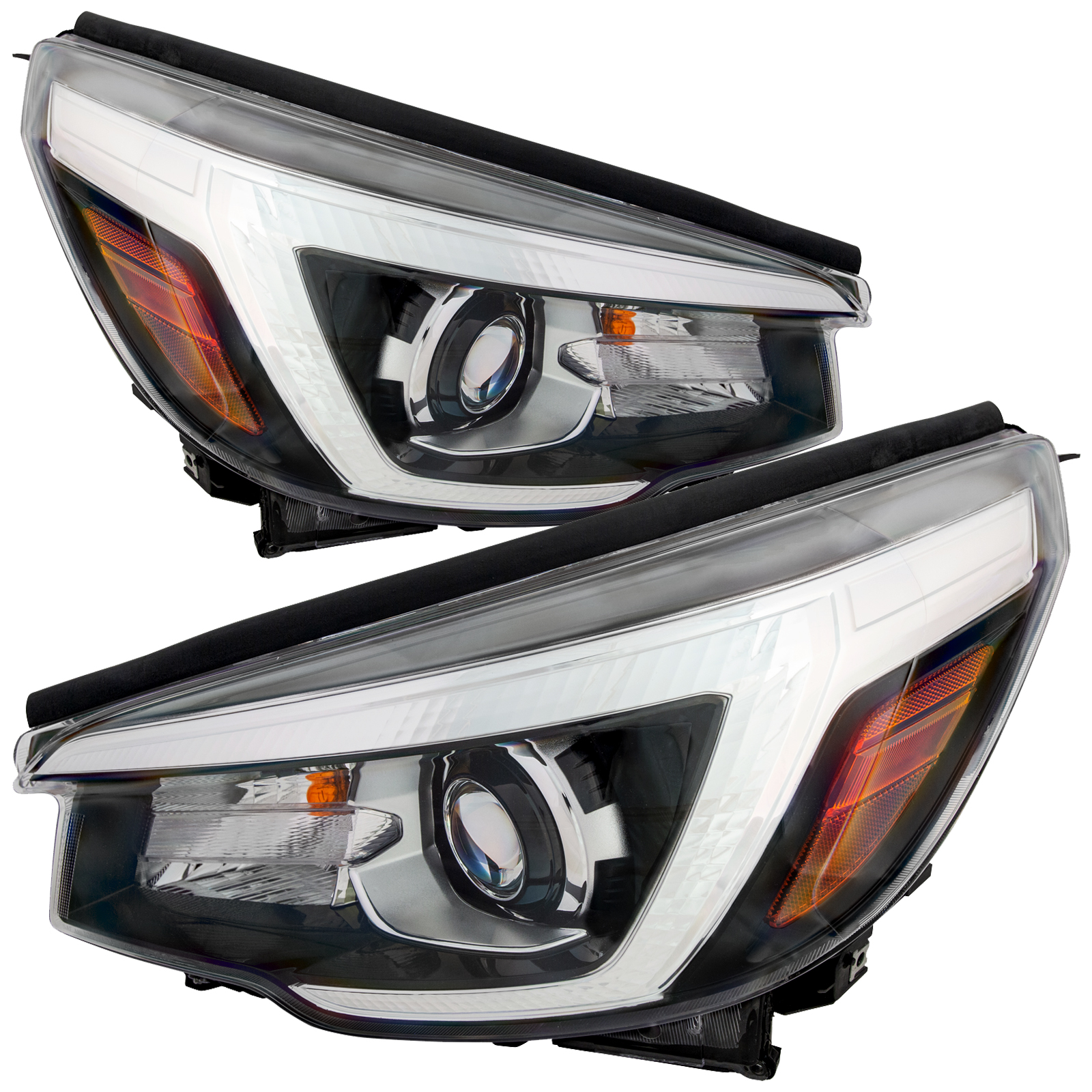 Headlight Set For 19-20 Subaru Forester; CAPA Certified