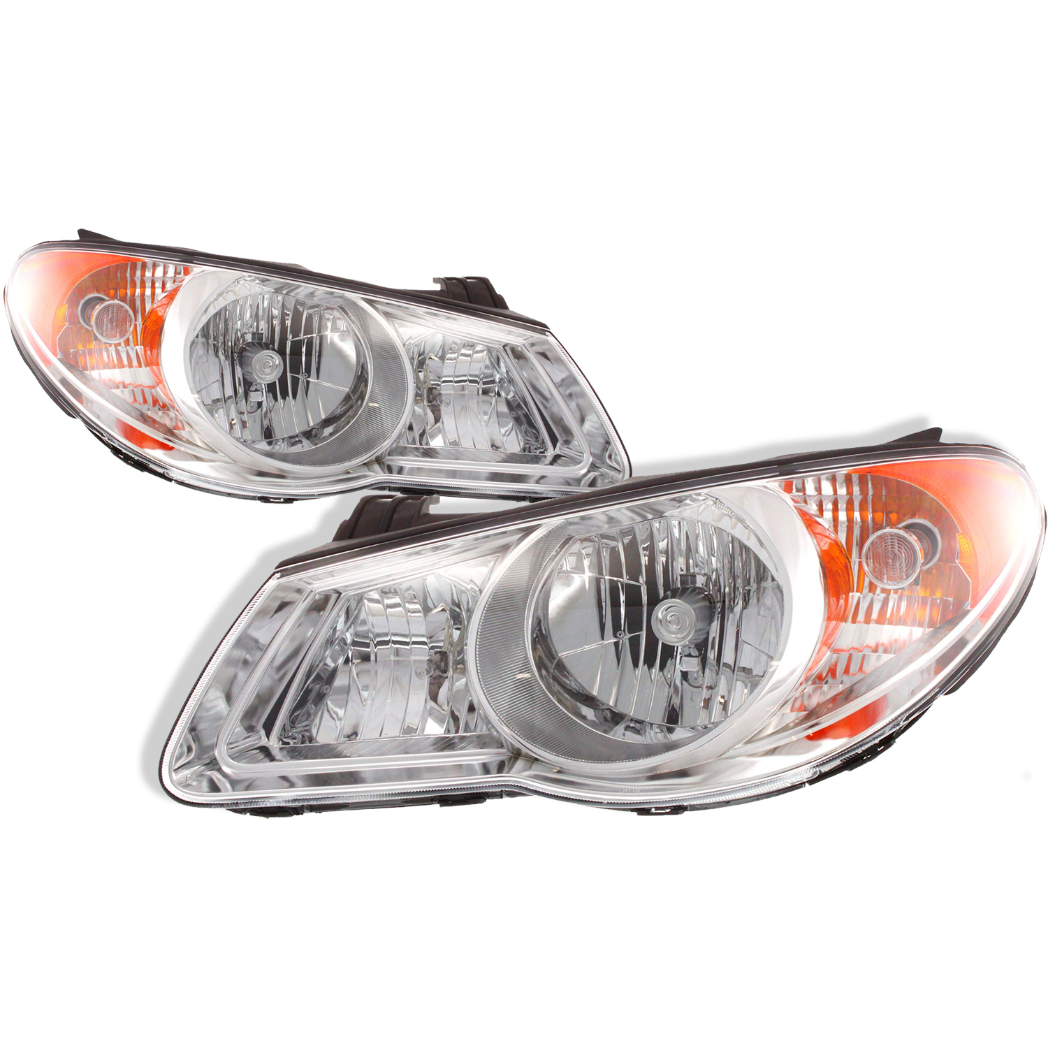 Headlight Set For 07-09 Hyundai Elantra; CAPA Certified
