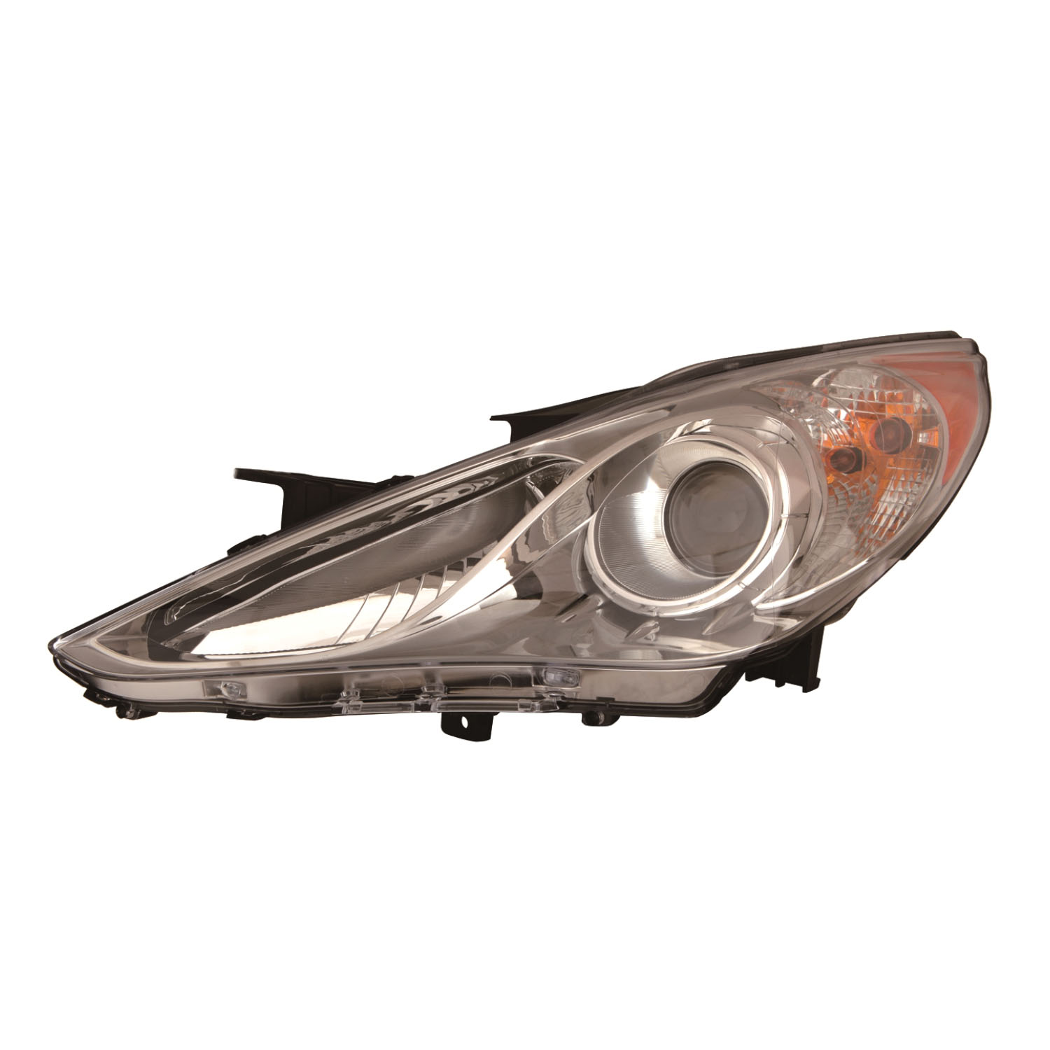 Left Driver Side Headlight For 11-14 Hyundai Sonata; CAPA Certified