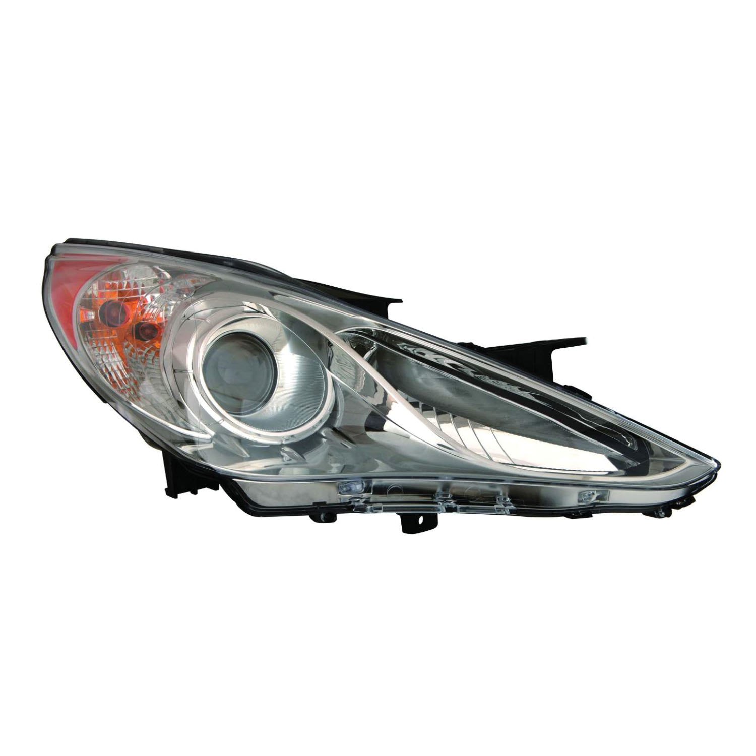 Right Passenger Side Headlight For 11-14 Hyundai Sonata; CAPA Certified