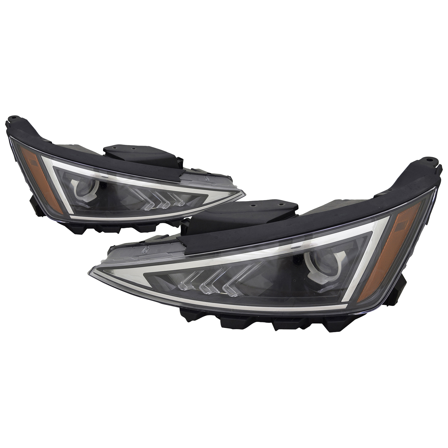 Headlight Set For 19-20 Hyundai Elantra; CAPA Certified