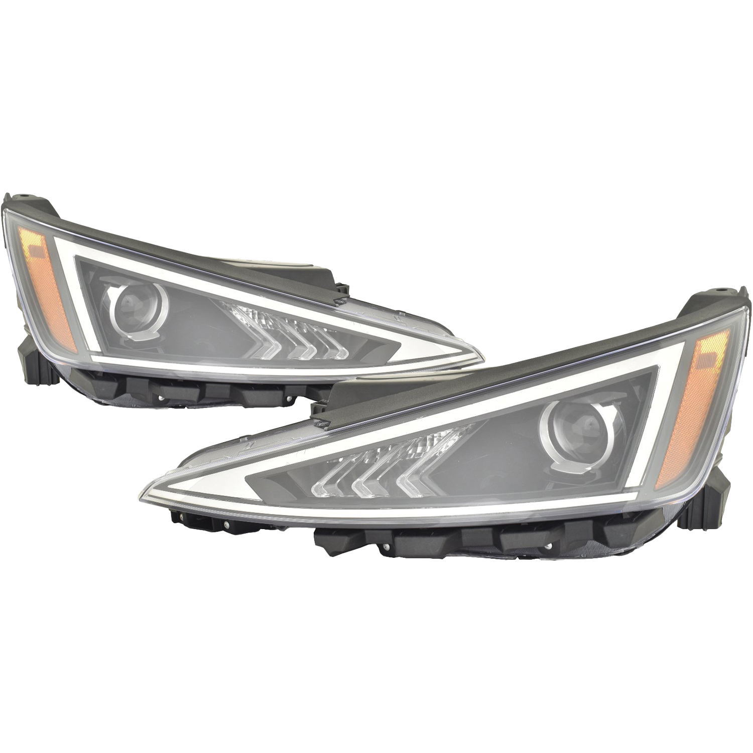 Headlight Set For 19-20 Hyundai Elantra; CAPA Certified