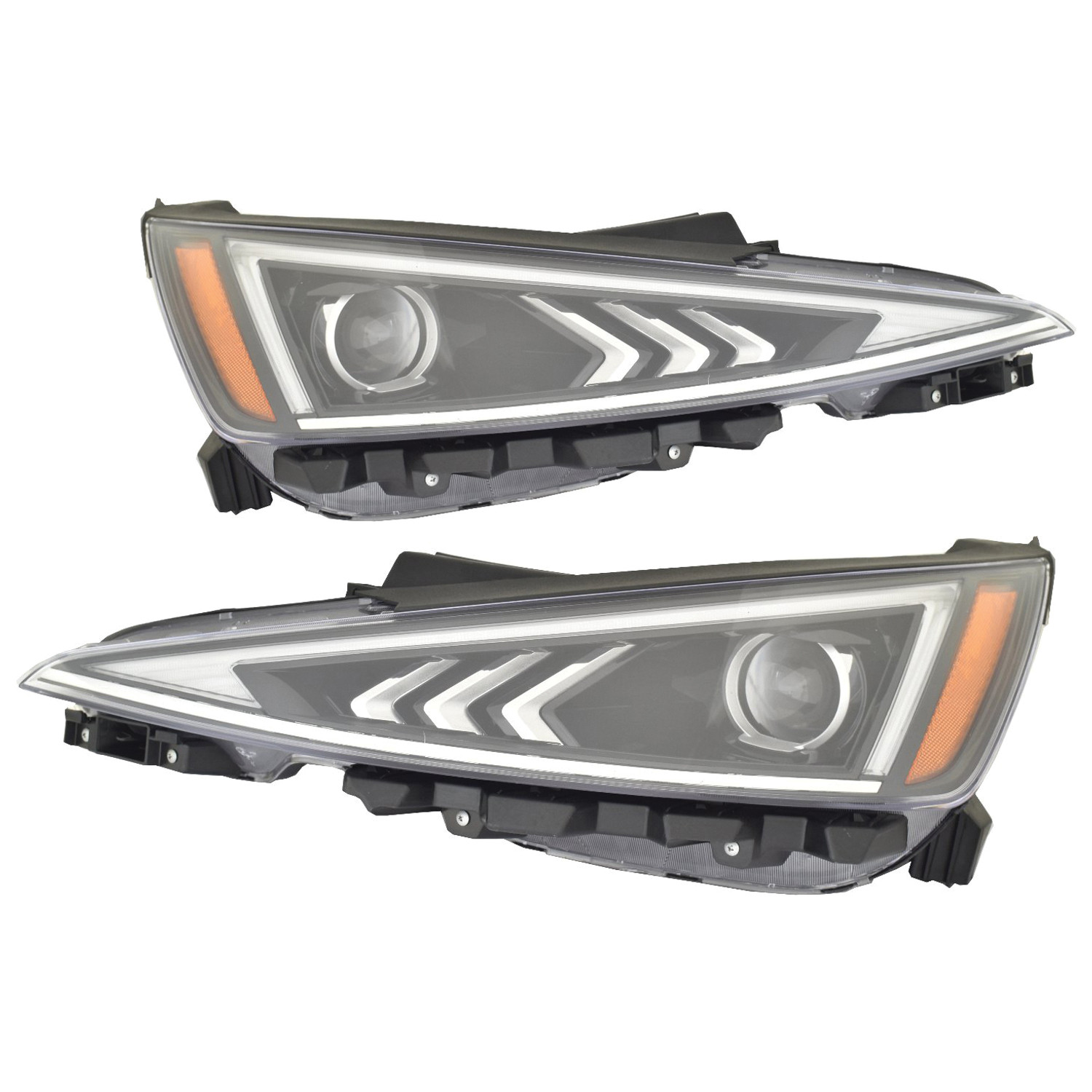 Headlight Set For 19-20 Hyundai Elantra; CAPA Certified