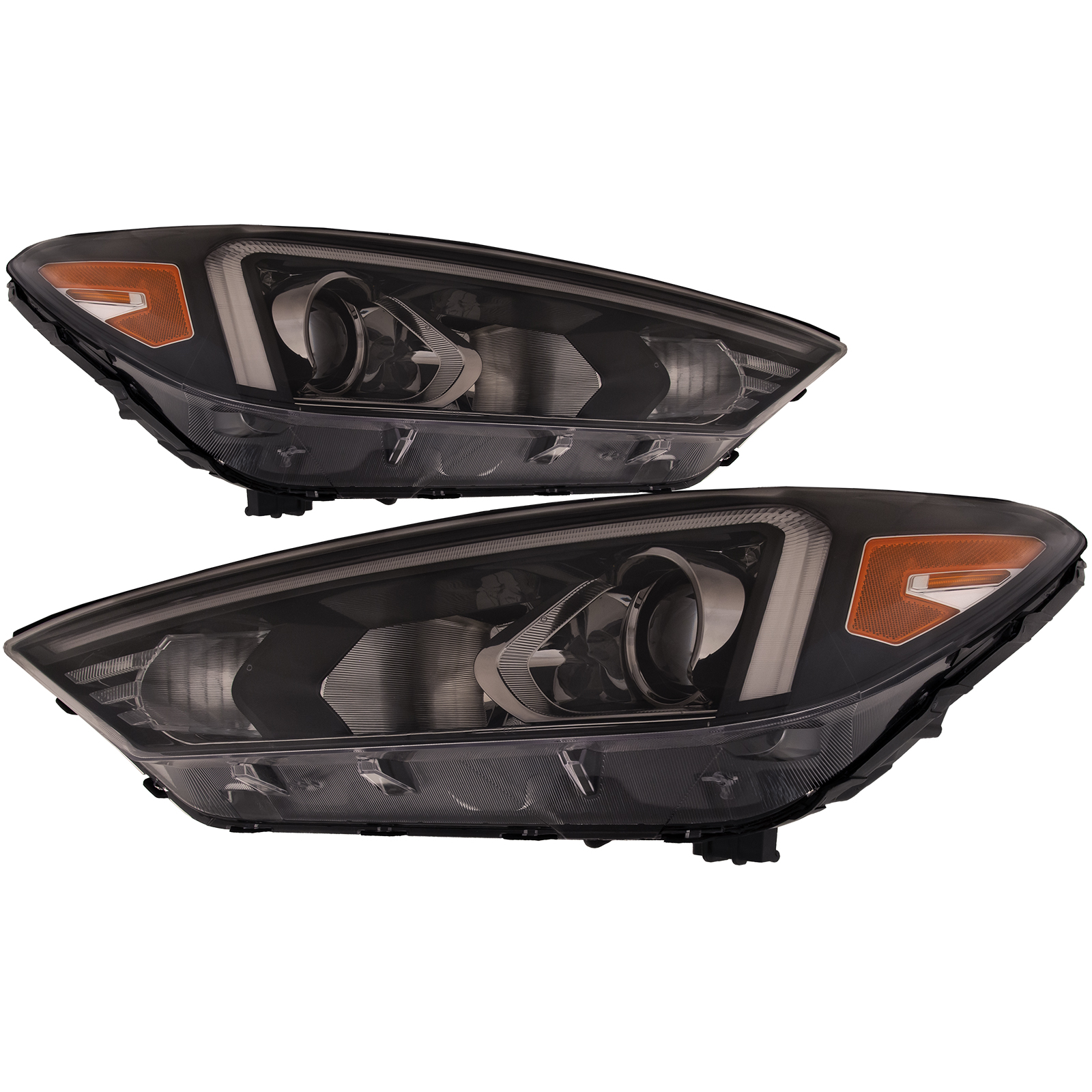 Headlight Set For 19-21 Hyundai Tucson; CAPA Certified