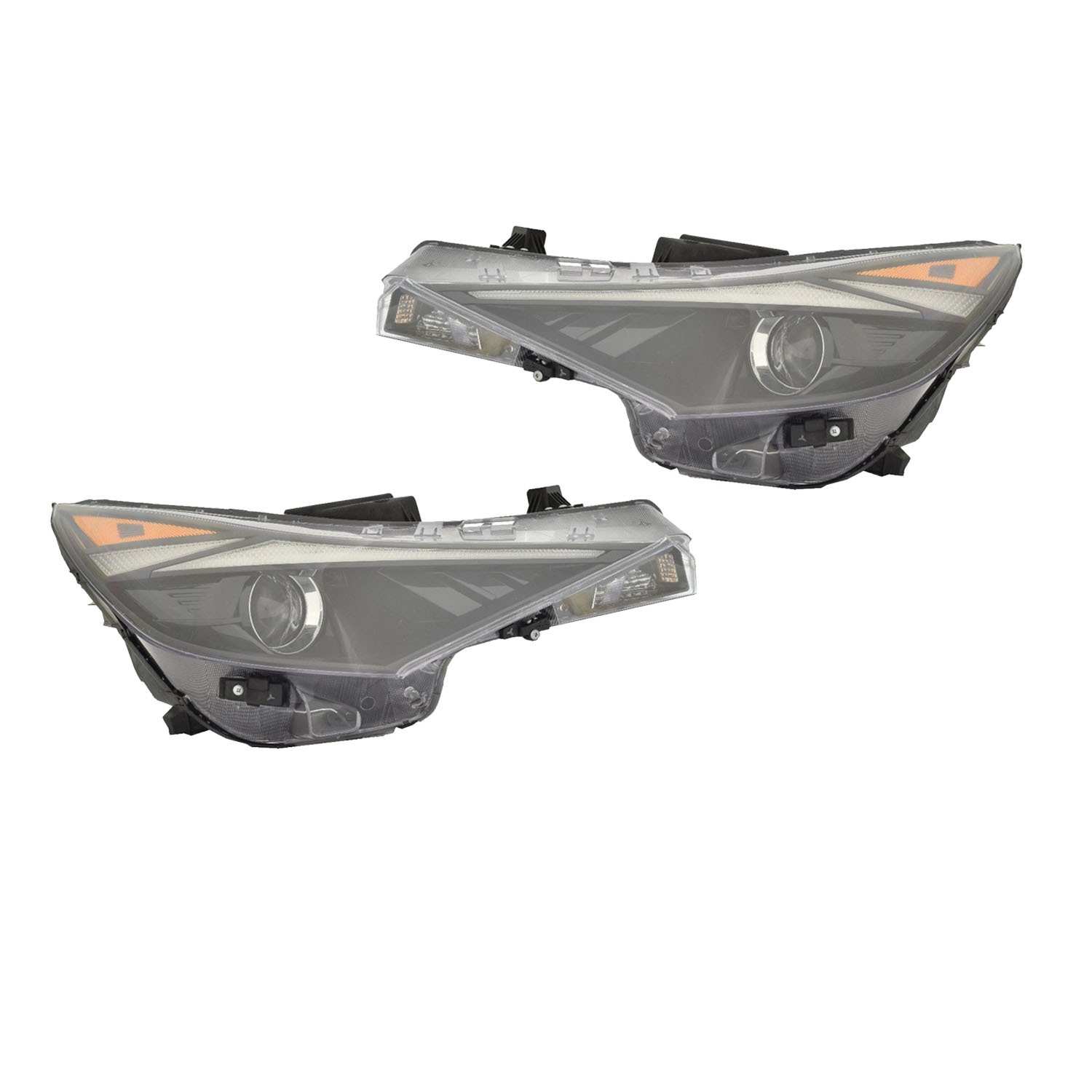 Headlight Set For 21-23 Hyundai Elantra; CAPA Certified