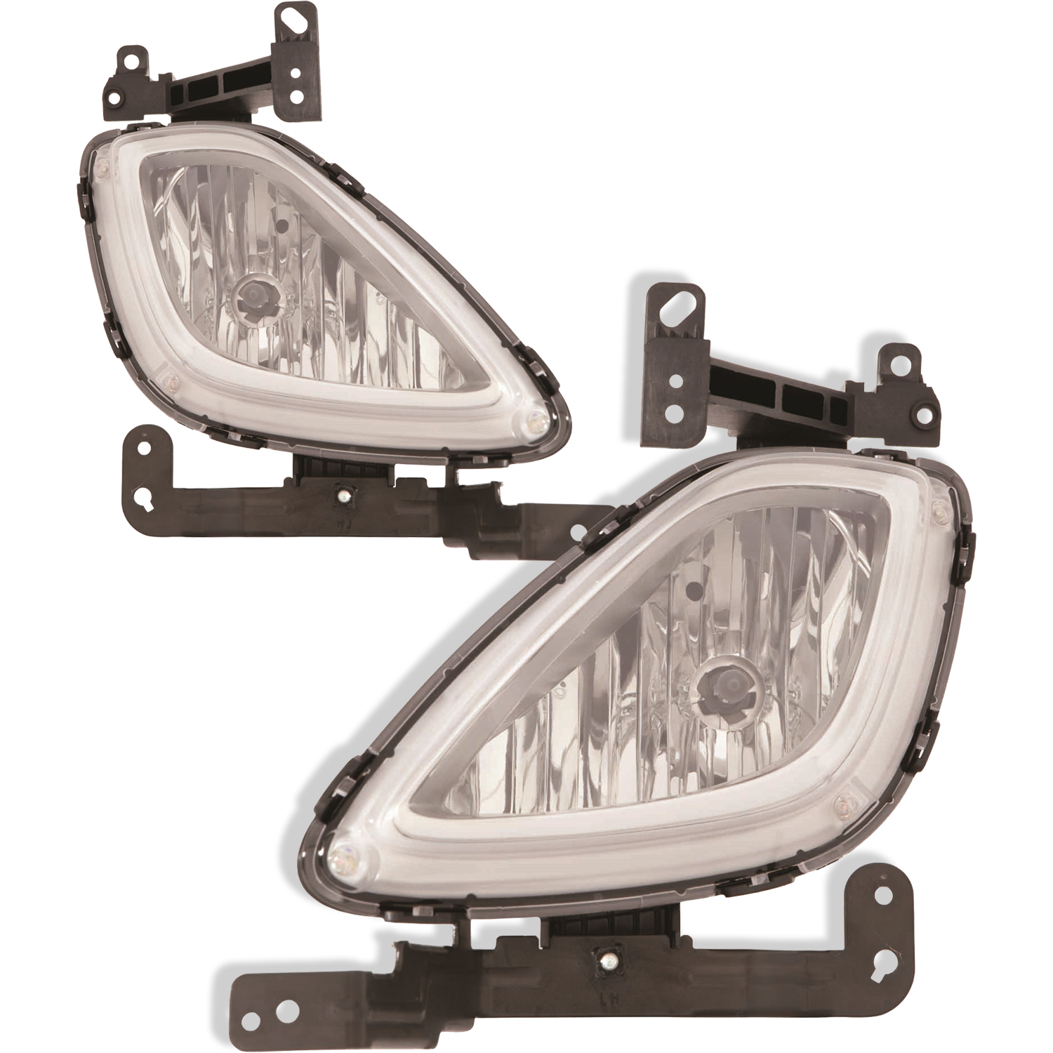 Fog Light Set For 11-13 Hyundai Elantra; CAPA Certified