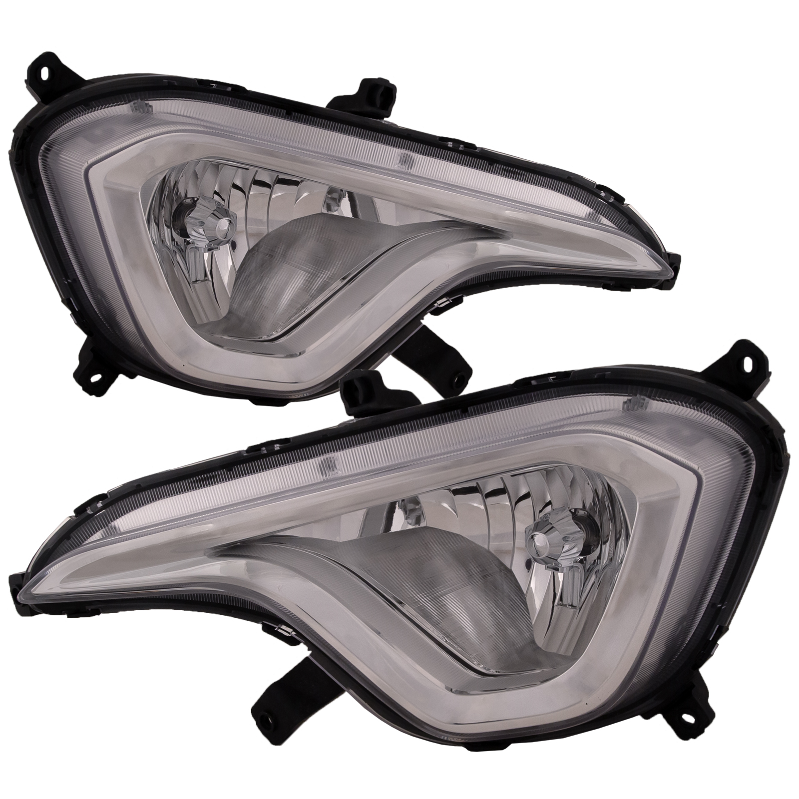 Fog Light Set For 13-16 Hyundai Santa Fe; CAPA Certified