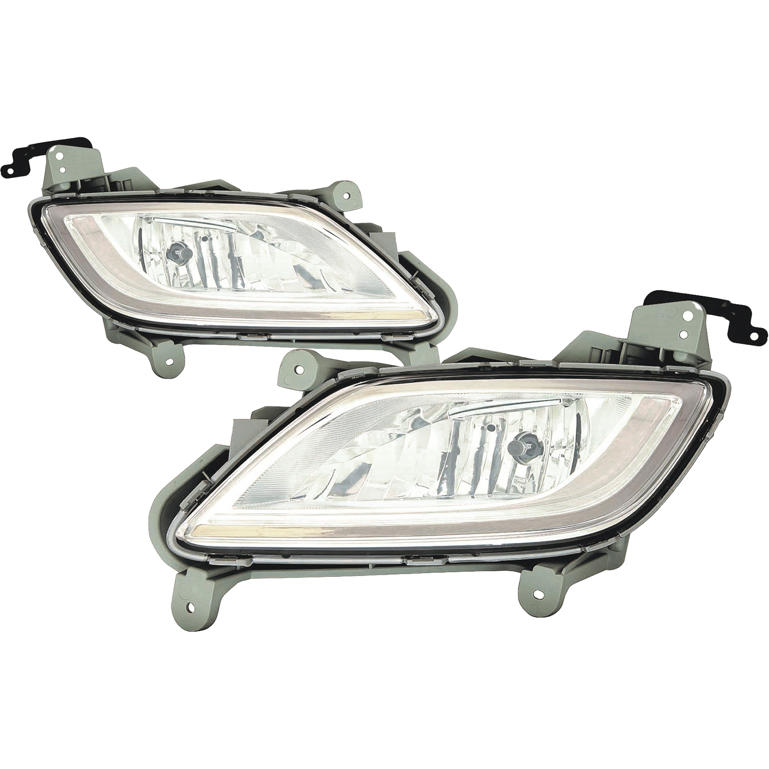 Fog Light Set For 12-17 Hyundai Veloster; CAPA Certified