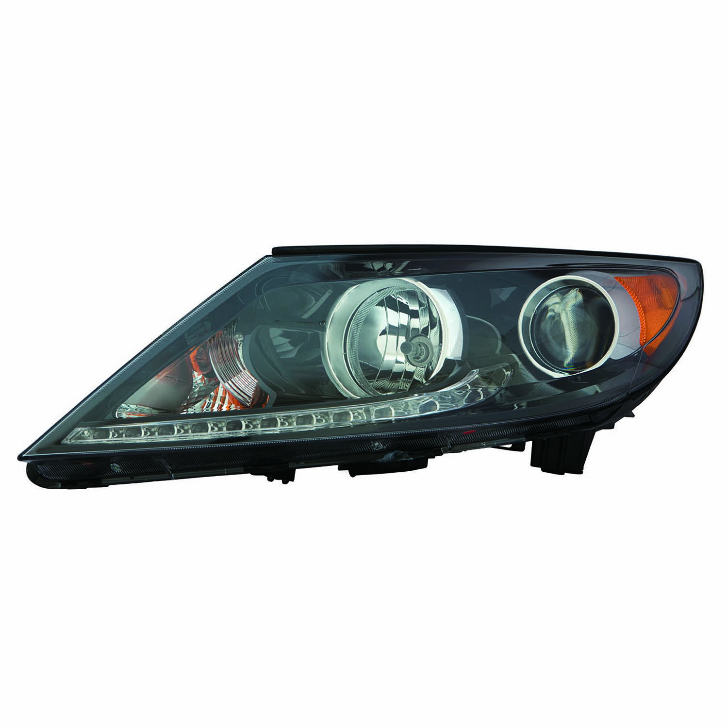 Left Driver Side Headlight For 13-16 Kia Sportage; CAPA Certified