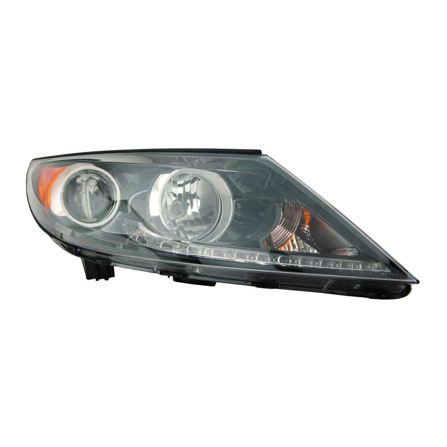 Right Passenger Side Headlight For 11-12 Kia Sportage; CAPA Certified